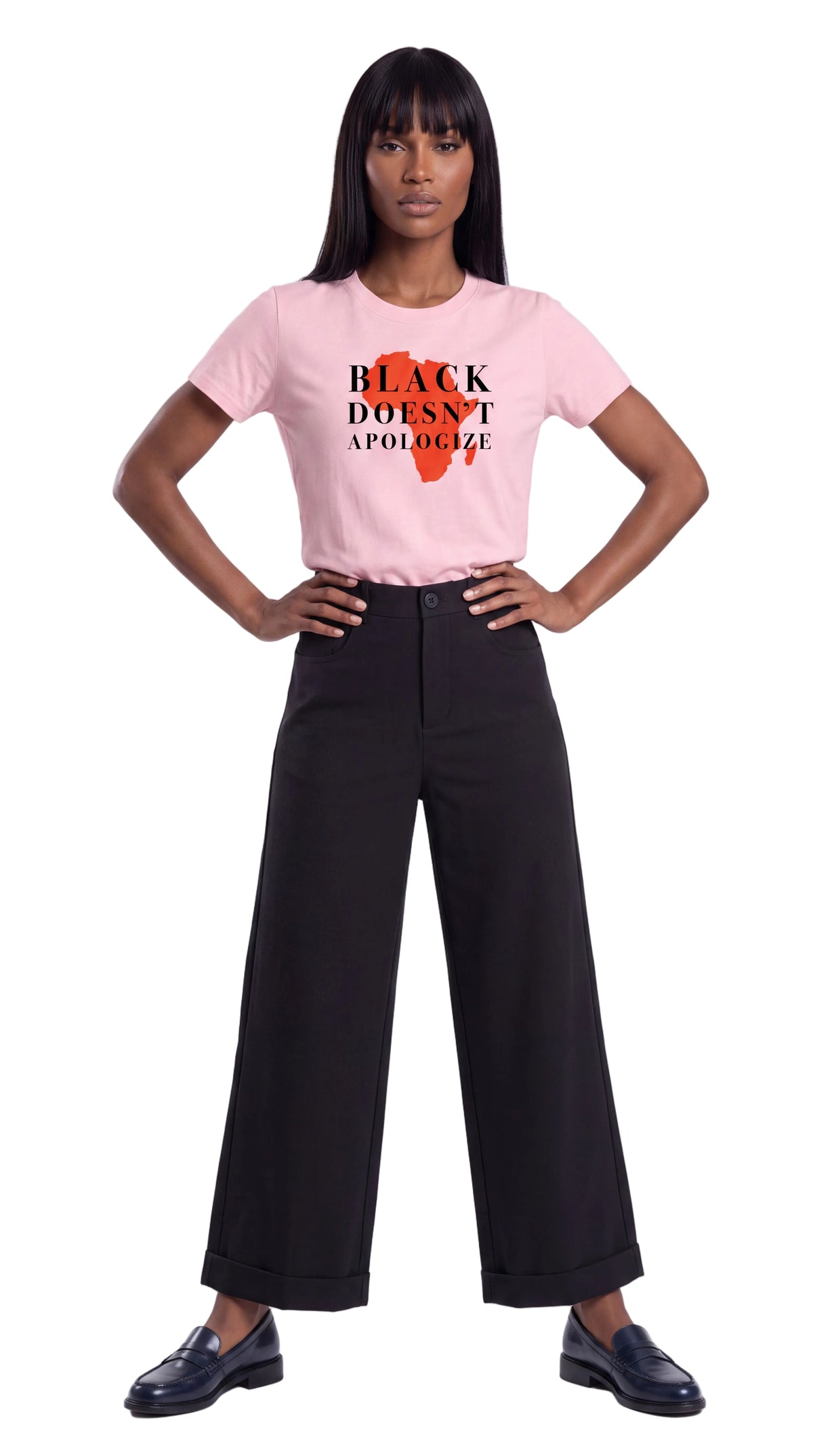 Women's Slim Fit Crewneck Tee | BLACK DOESN'T APOLOGIZE