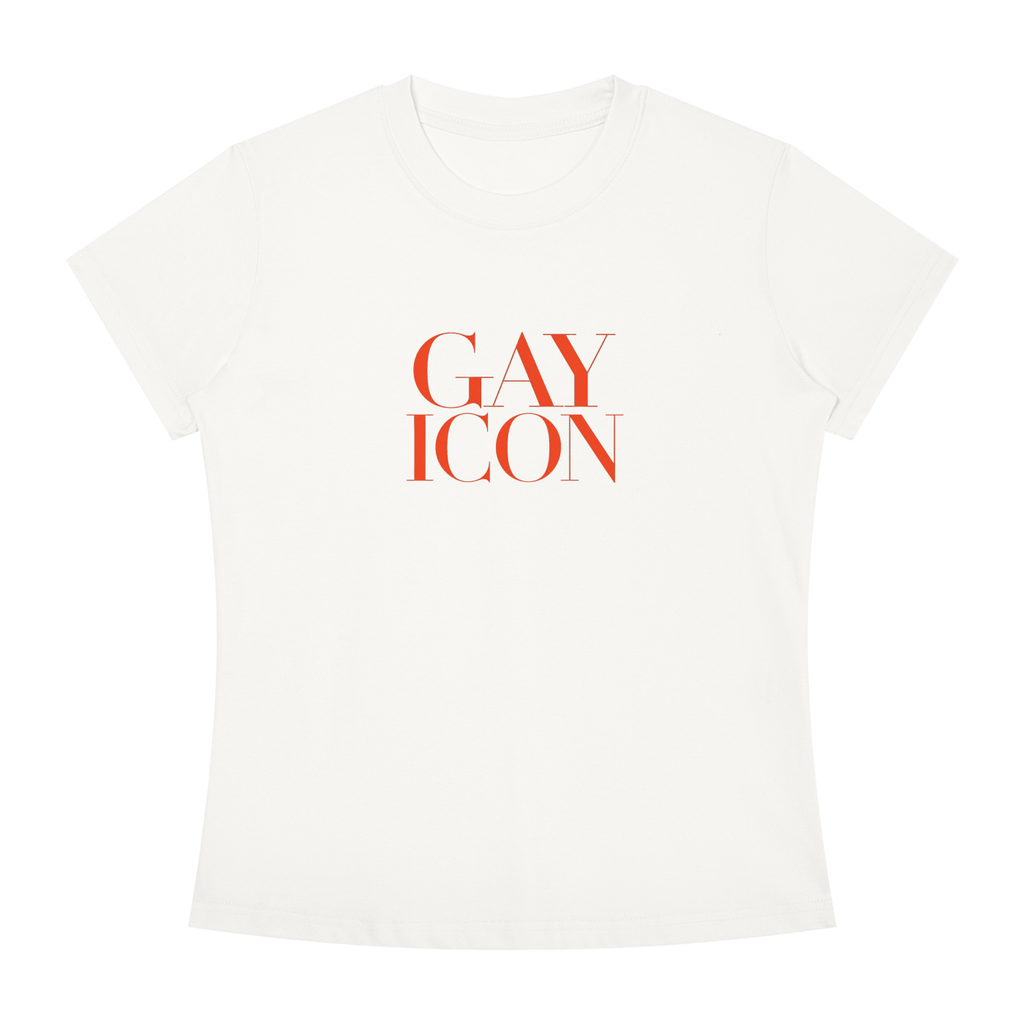 Women's Slim Fit Crewneck Tee Red Logo