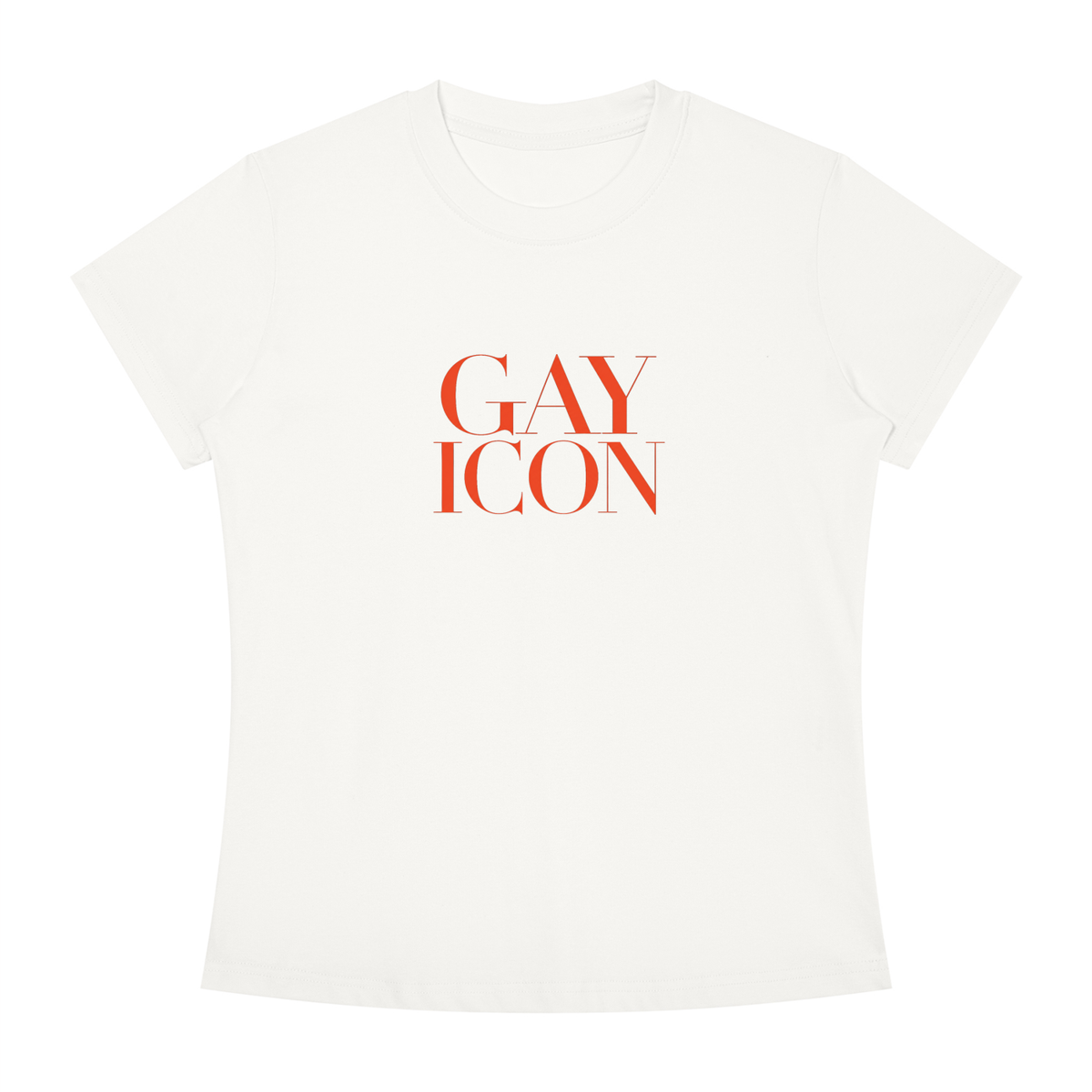 Women's Slim Fit Crewneck Tee Red Logo