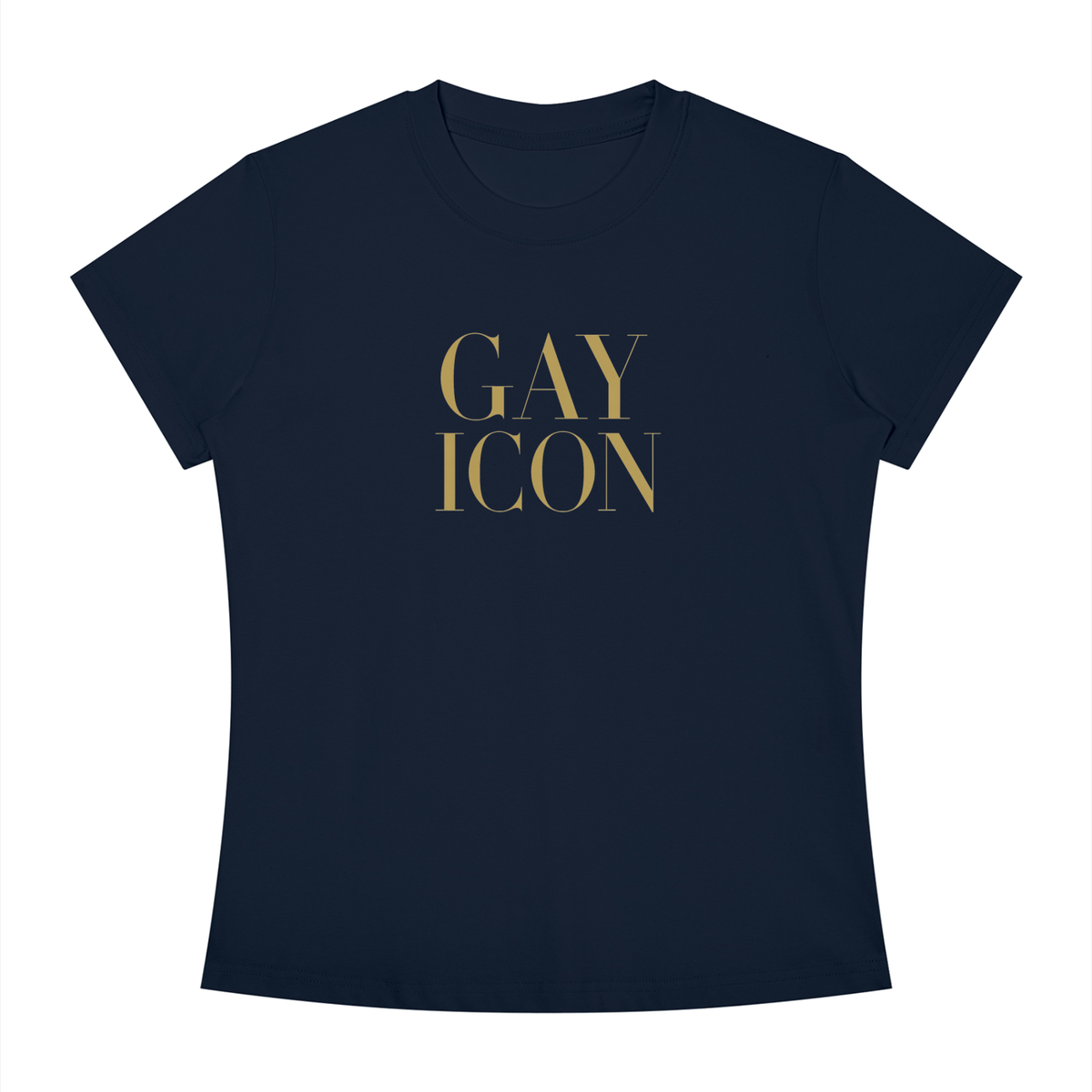 Women's Slim Fit Crewneck Tee Gold Logo