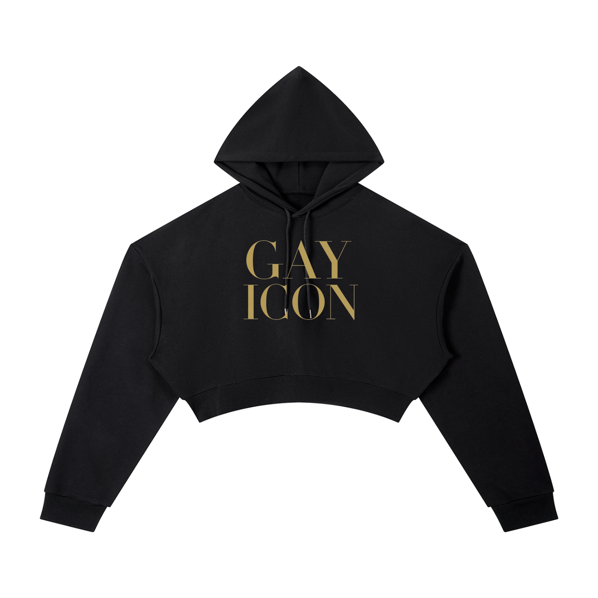 Women's Cropped Hoodie Gold Logo