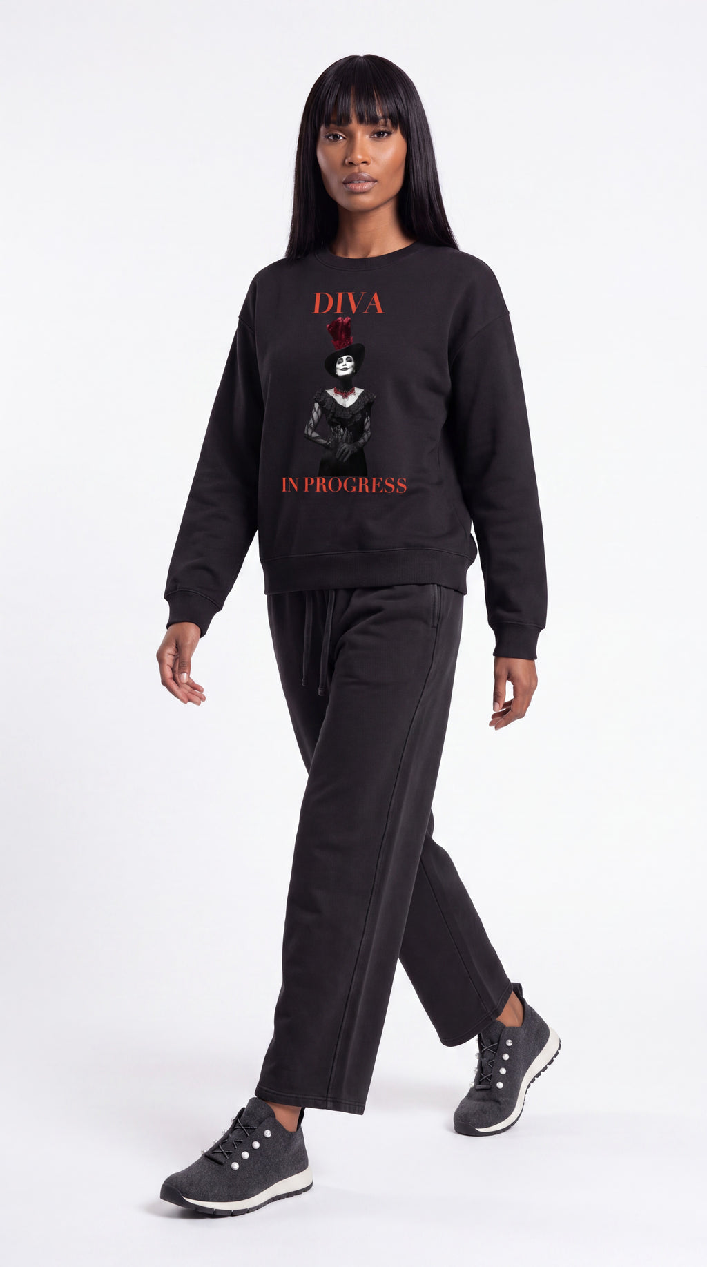 Unisex Drop Shoulder Sweatshirt | DIVA IN PROGRESS
