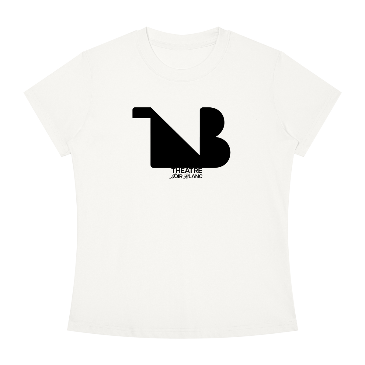 Women's Slim Fit Crewneck Tee Black Logo