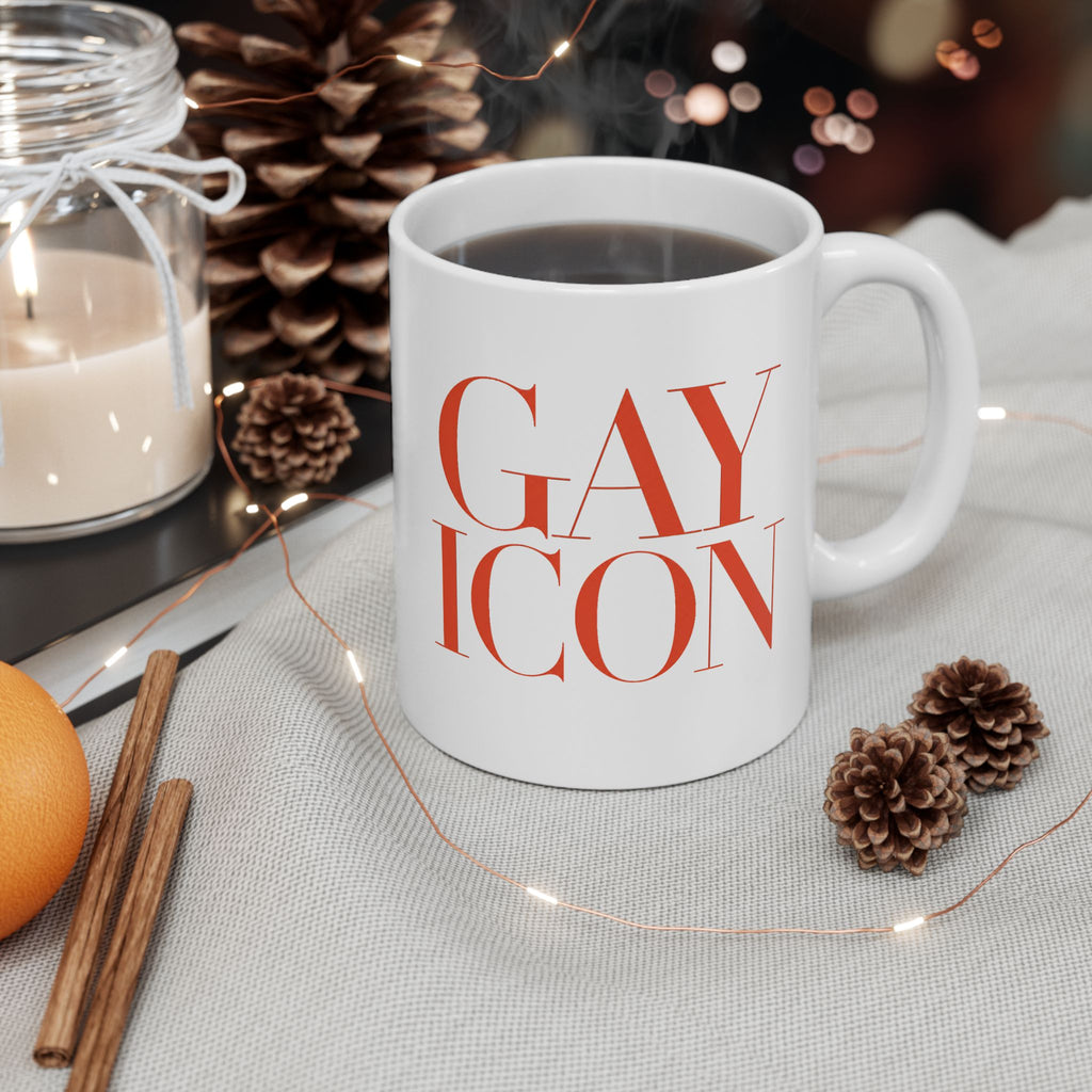 GAY ICON Ceramic Mug — LGBTQ+ Theatre Gift | Theatre Noir Blanc