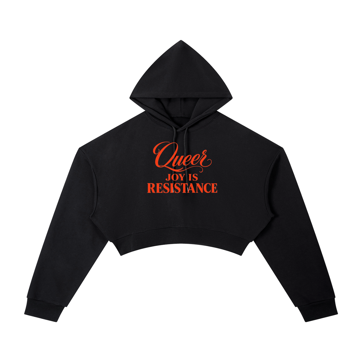 Women's Cropped Hoodie | QUEER JOY IS RESISTANCE