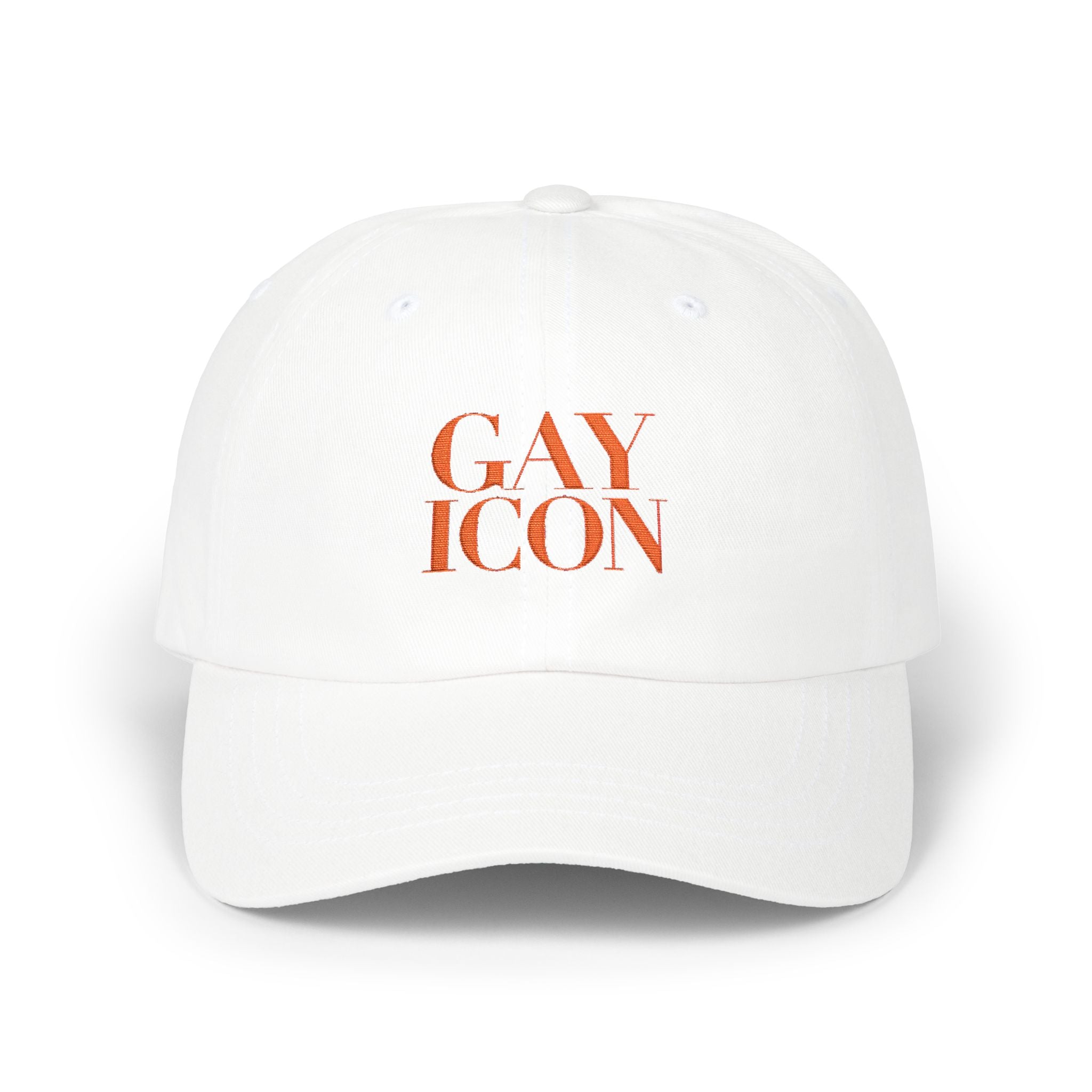 LGBTQ+ Embroidered Baseball Cap — GAY ICON | Noir Aesthetic