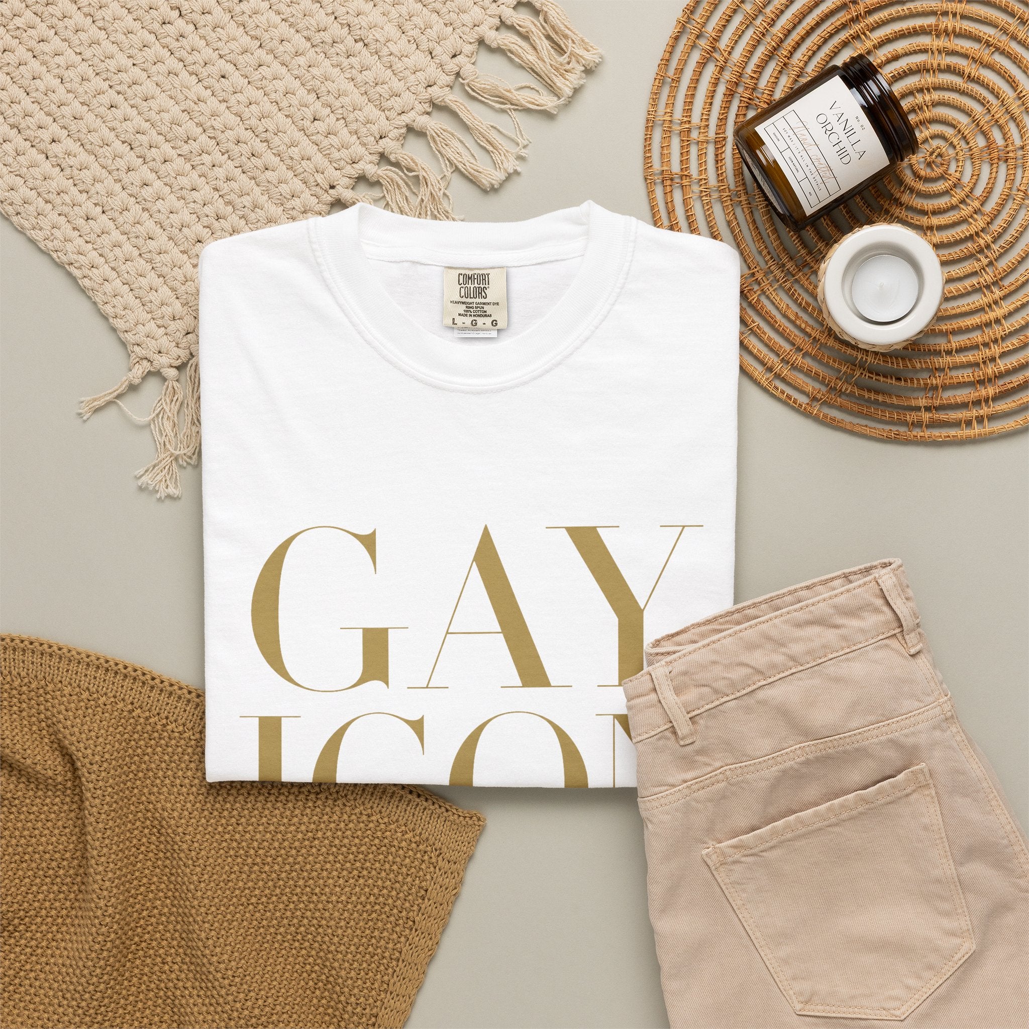 Crewneck Relaxed Fit Tee Shirt | GAY ICON | GAY ICON COLLECTION