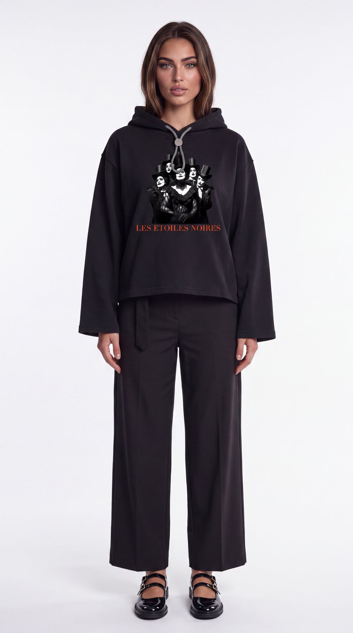Unisex Oversized Fleece Hoodie | LES ÉTOILES NOIRES