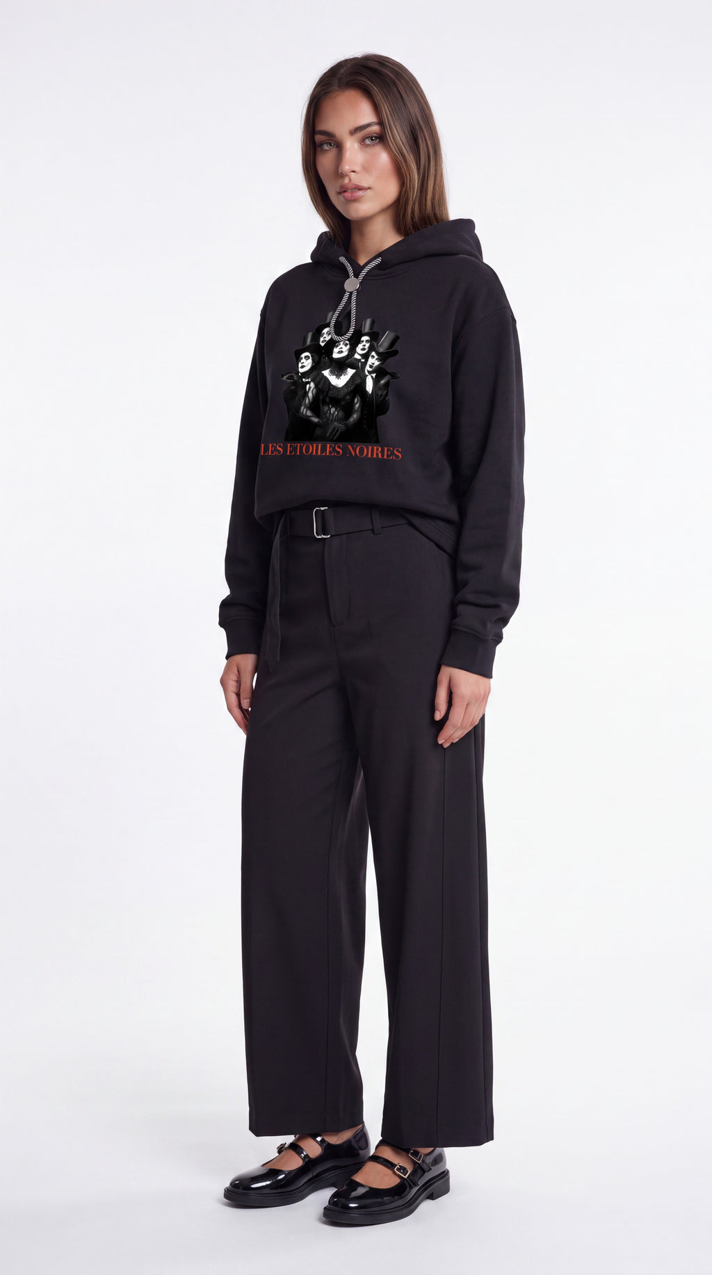 Unisex Oversized Fleece Hoodie | LES ÉTOILES NOIRES