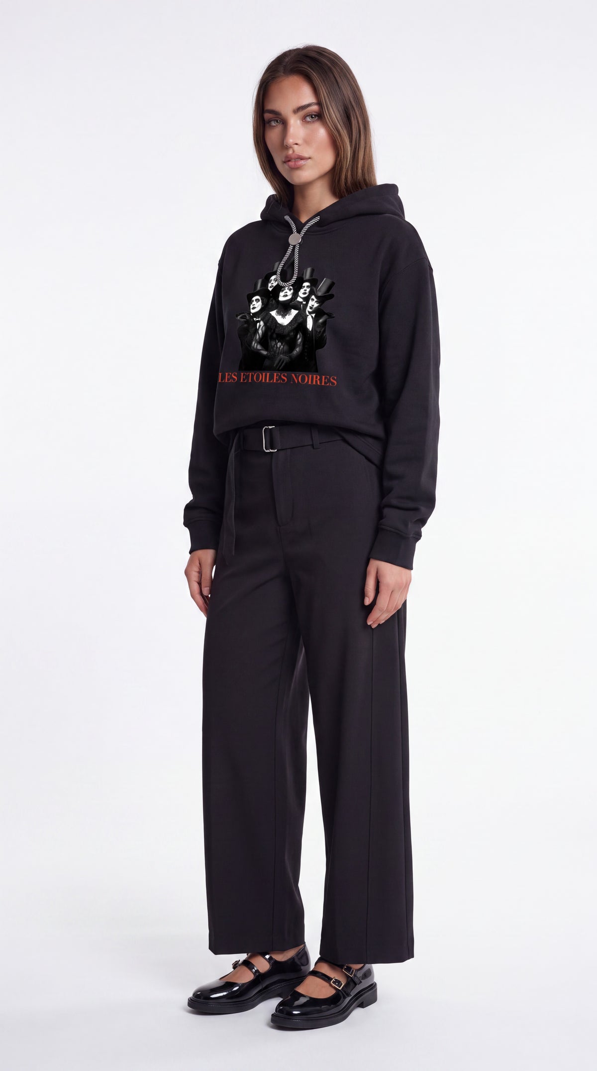 Unisex Oversized Fleece Hoodie | LES ÉTOILES NOIRES