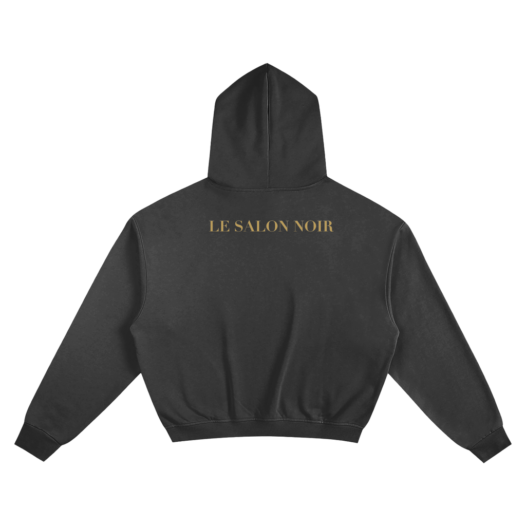 Kurzer Unisex Hoodie — DIVA IN PROGRESS | Noir Aesthetic Streetwear