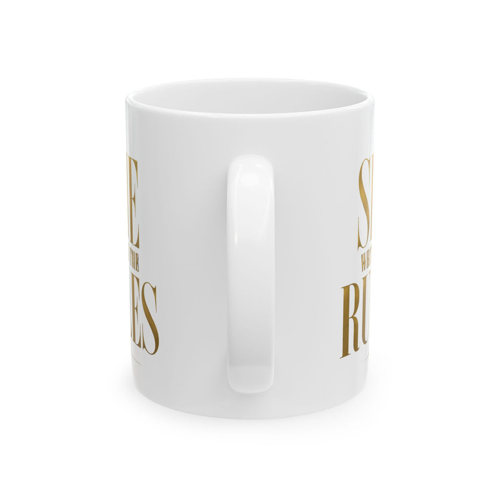 SHE WRITES THE RULES Ceramic Mug