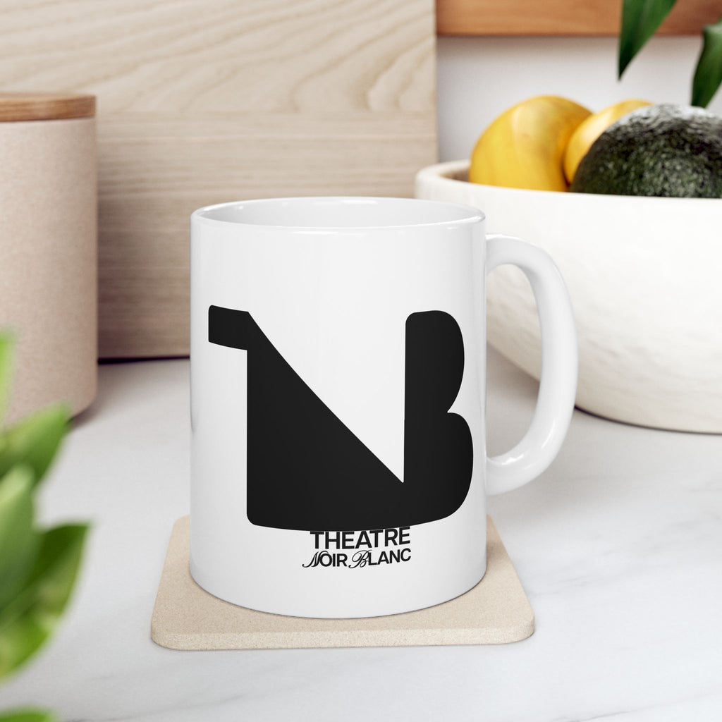 Theatre Noir Blanc Ceramic Mug - Black Logo