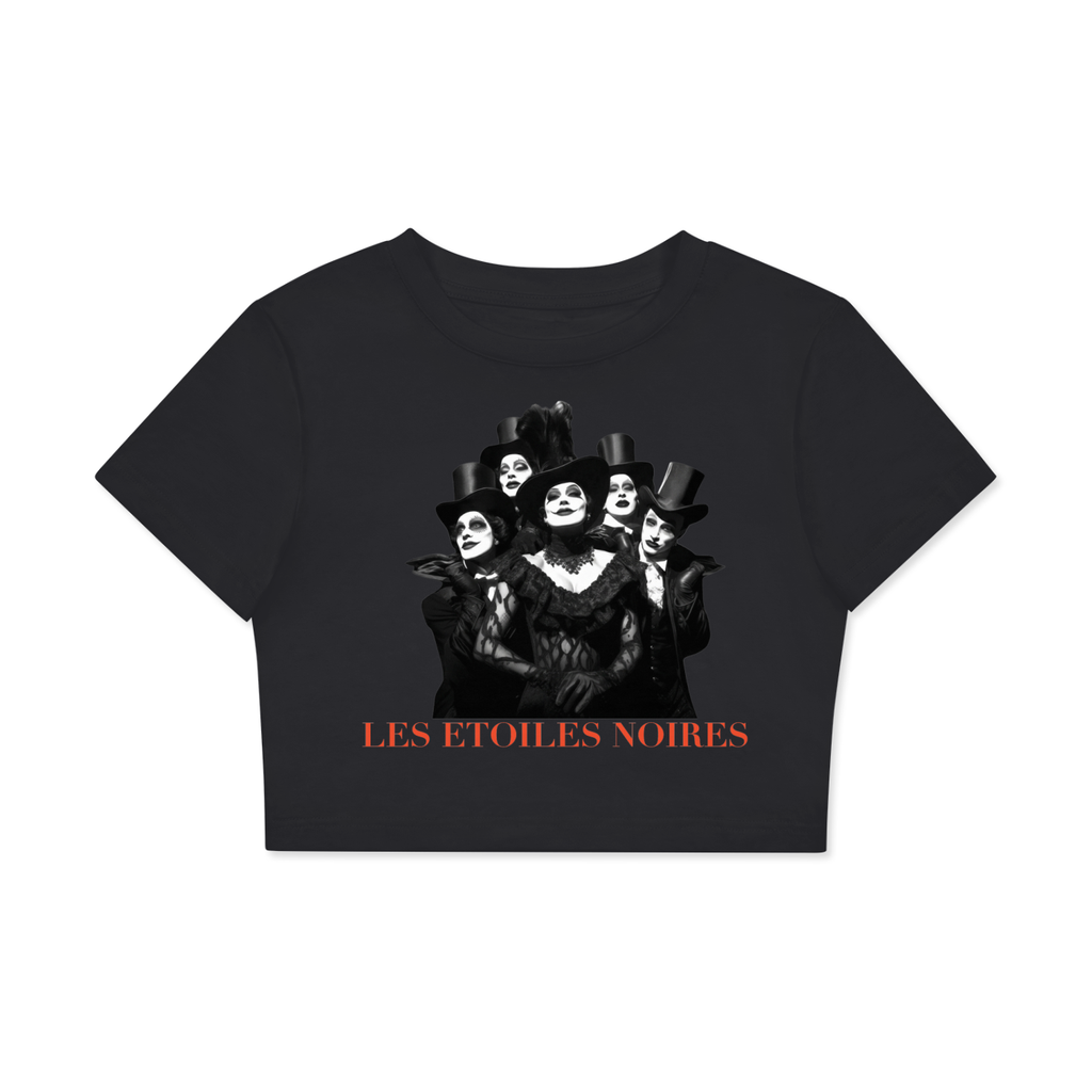 Fitted Crop Graphic Tee — LES ÉTOILES NOIRES | Theatre Aesthetic