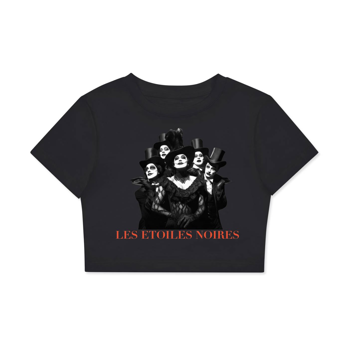 Fitted Crop Graphic Tee — LES ÉTOILES NOIRES | Theatre Aesthetic