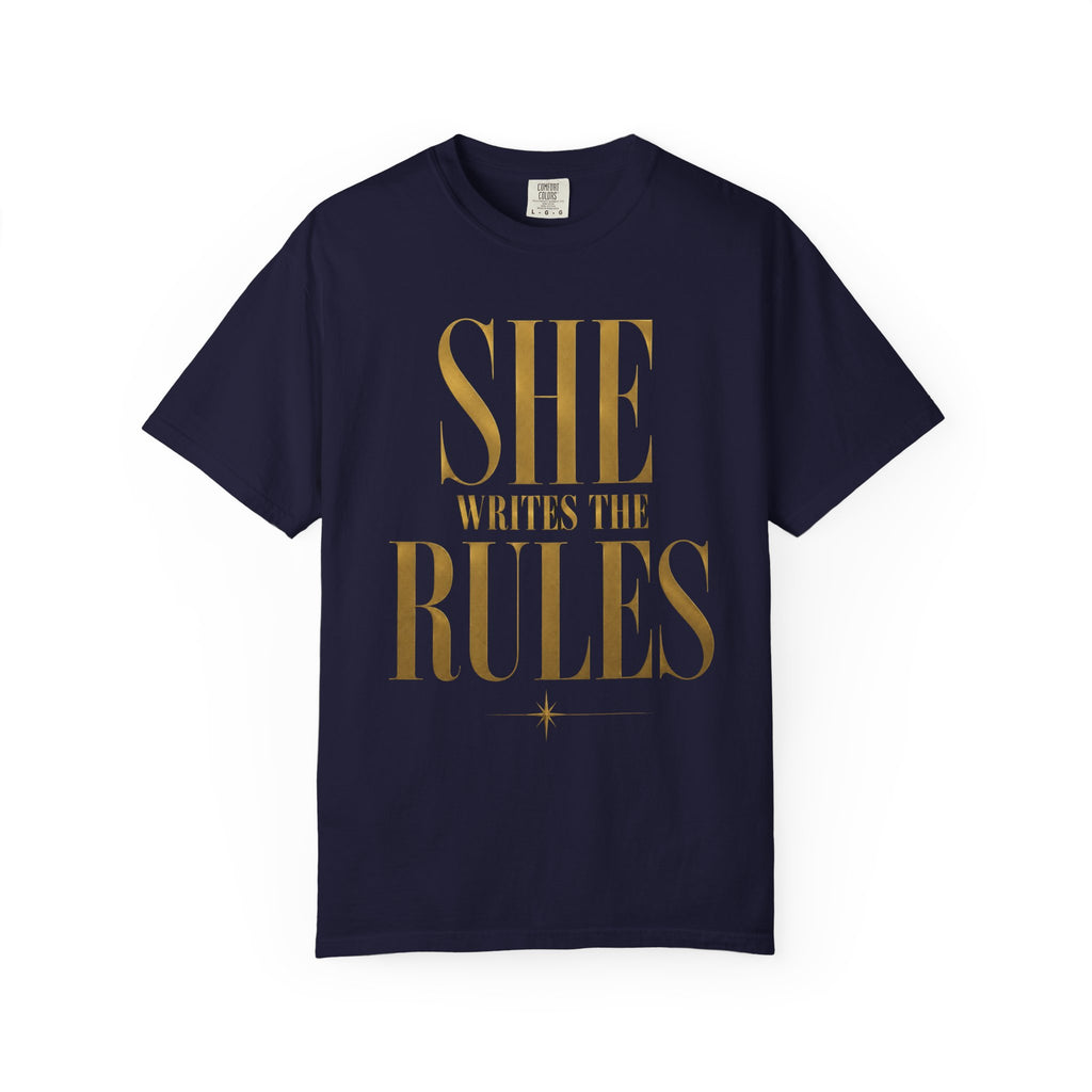Crewneck Relaxed Fit Tee Shirt | SHE WRITES THE RULES | CONVERSATION COLLECTION
