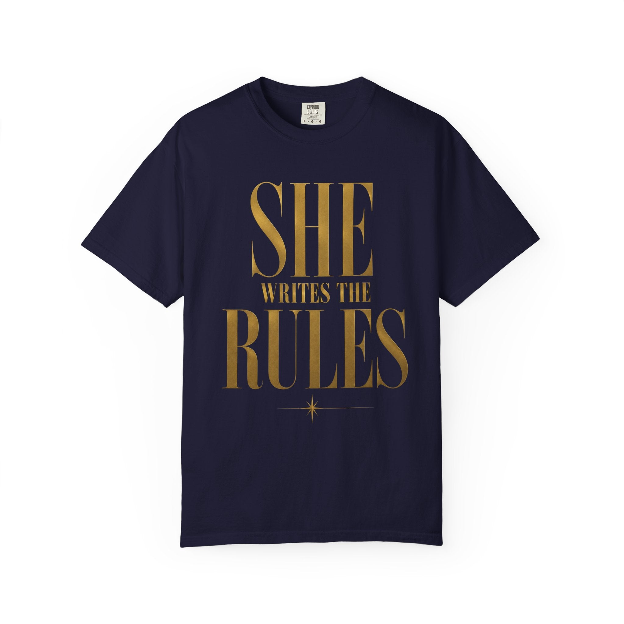 Crewneck Relaxed Fit Tee Shirt | SHE WRITES THE RULES | CONVERSATION COLLECTION