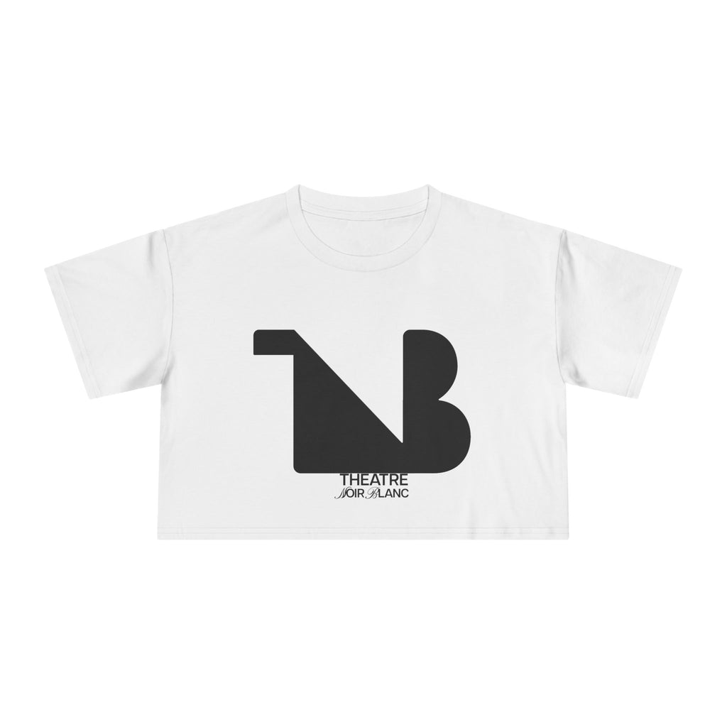 Women's Crewneck Cropped Signature Tee THEATRE NOIR BLANC - Black Logo