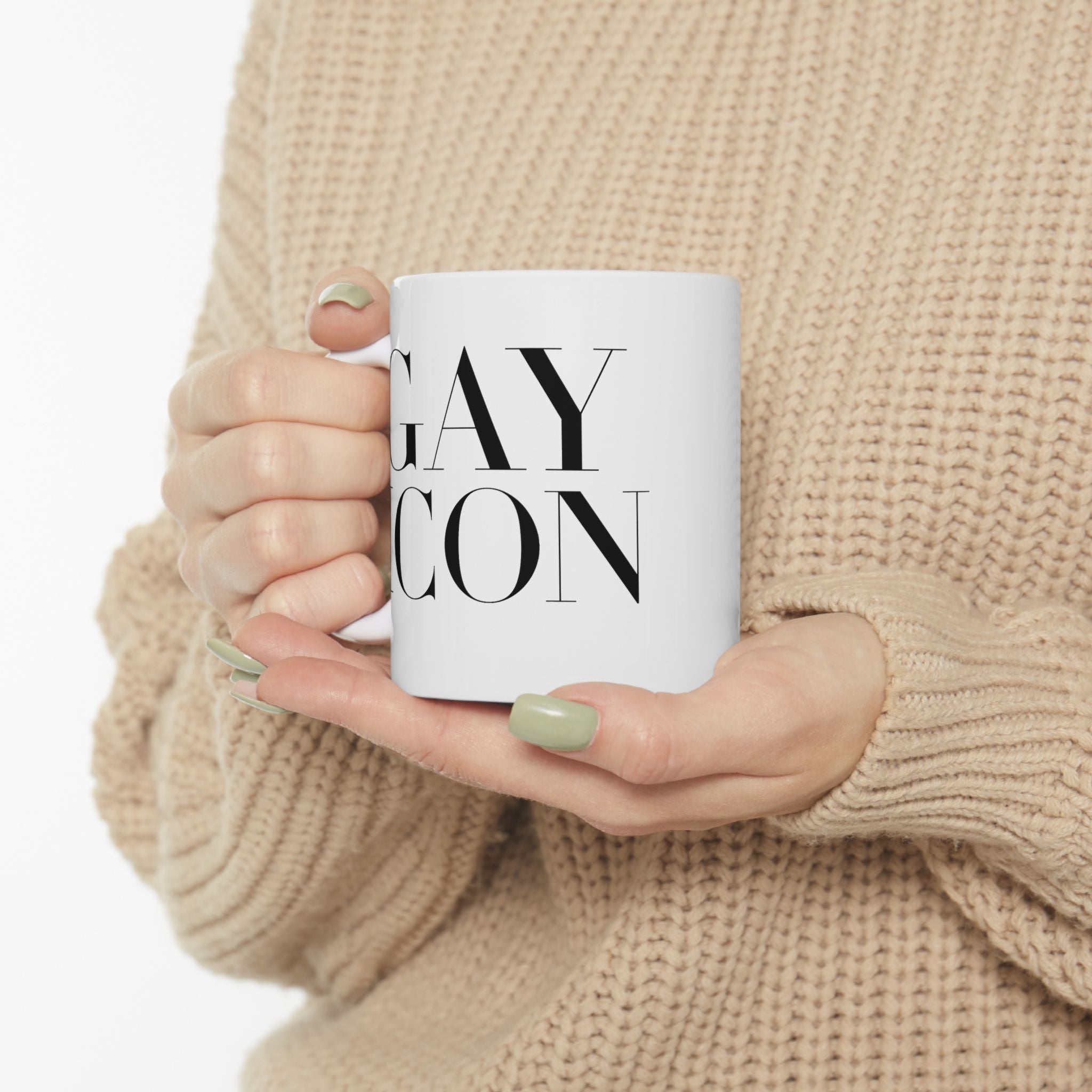 GAY ICON Ceramic Mug — LGBTQ+ Theatre Gift | Theatre Noir Blanc