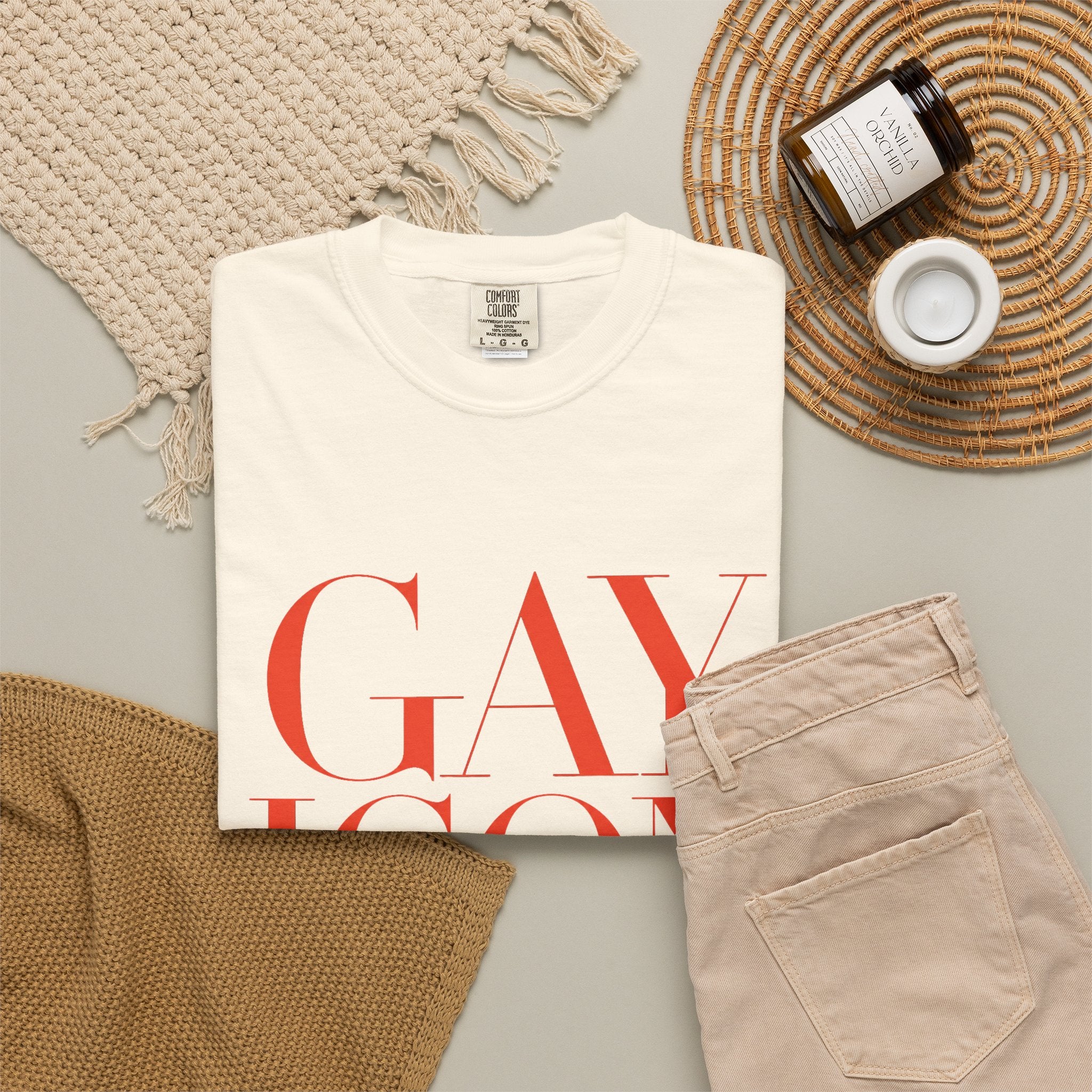 Crewneck Relaxed Fit Tee Shirt | GAY ICON | GAY ICON COLLECTION