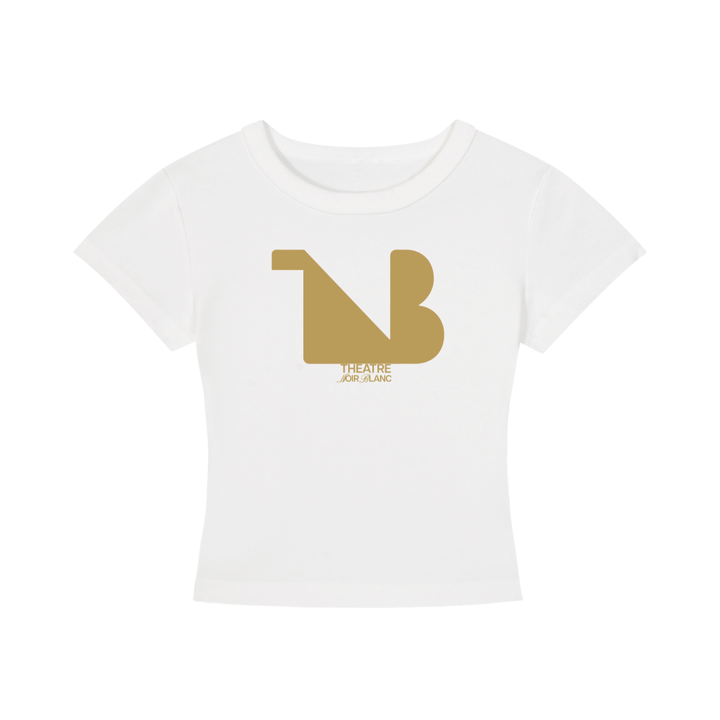 Women's Cropped Crewneck Tee Gold Logo