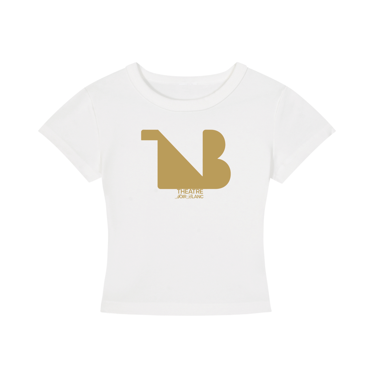 Women's Cropped Crewneck Tee Gold Logo