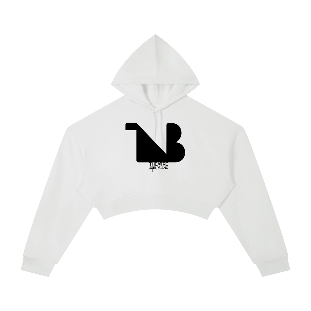 Women's Cropped Hoodie Black Logo