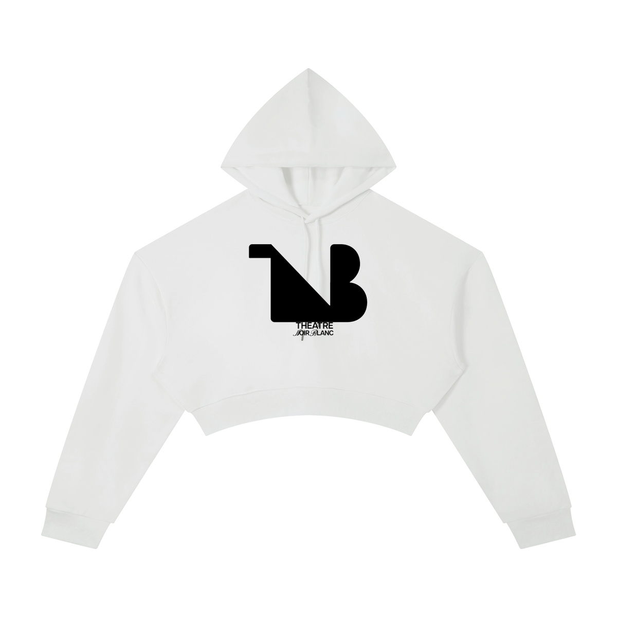 Women's Cropped Hoodie Black Logo