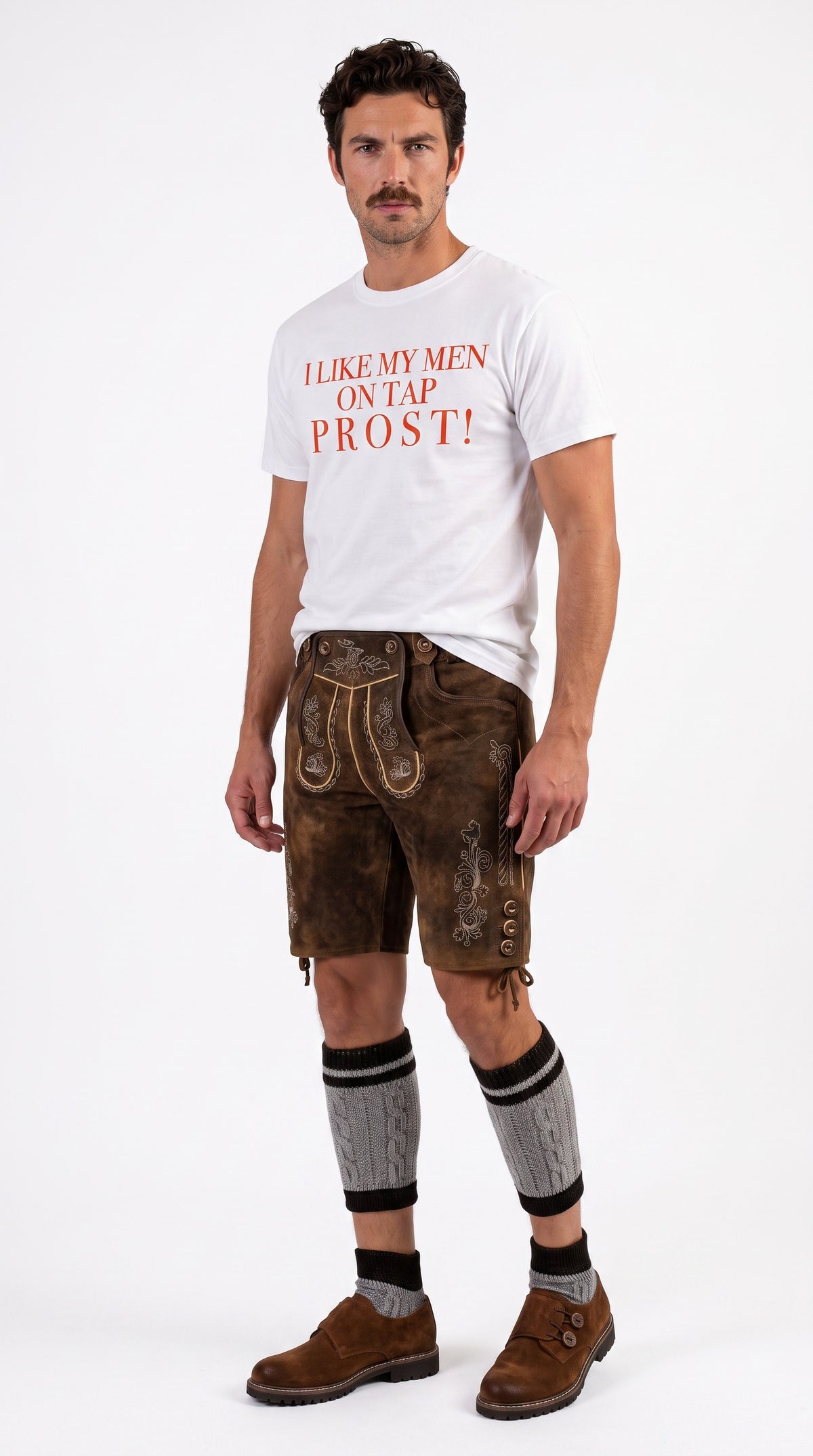 Unisex Seamless 100% Cotton Tee | I LIKE MY MEN ON TAP PROST!