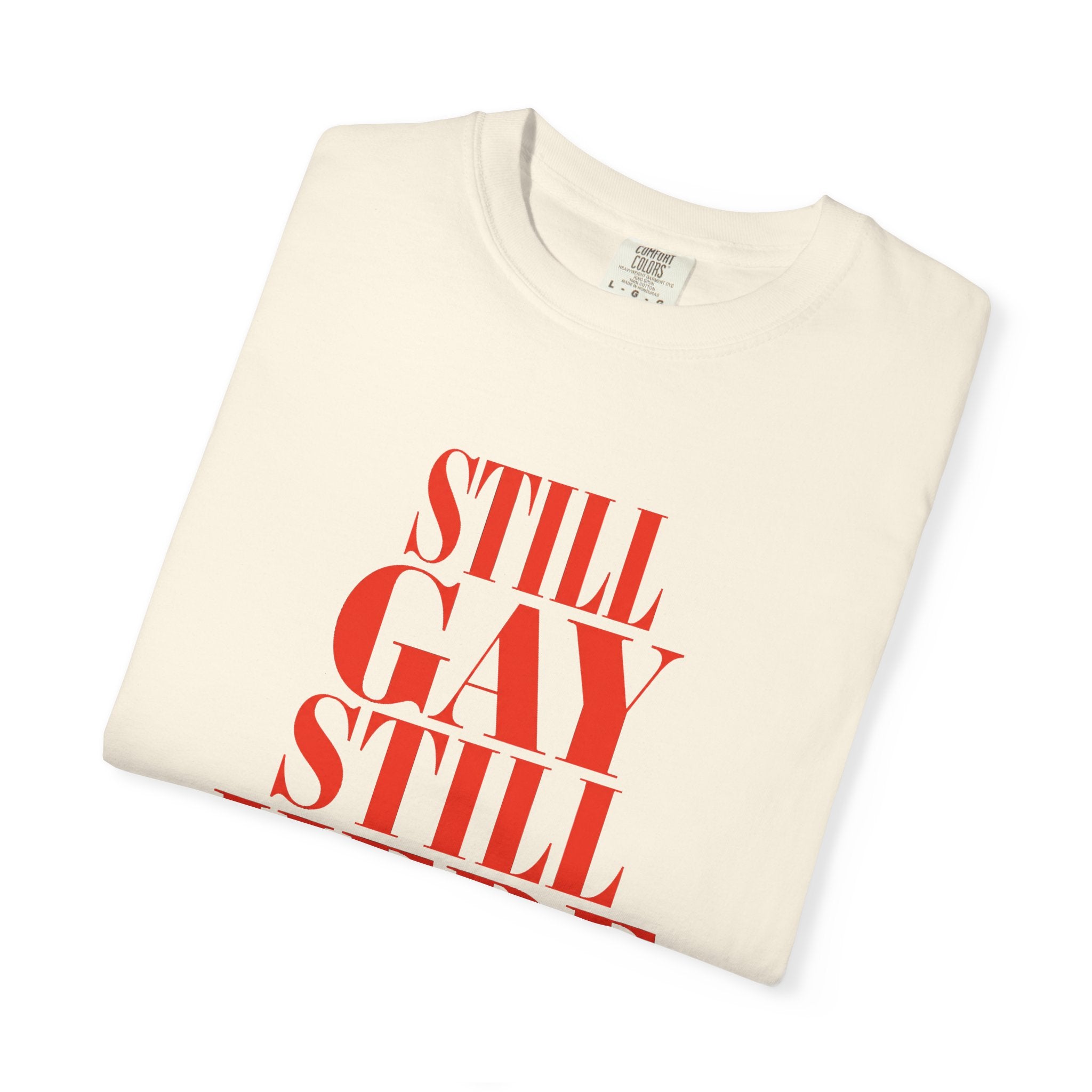 Crewneck Relaxed Fit Tee — STILL GAY STILL HERE | Gay Icon Collection