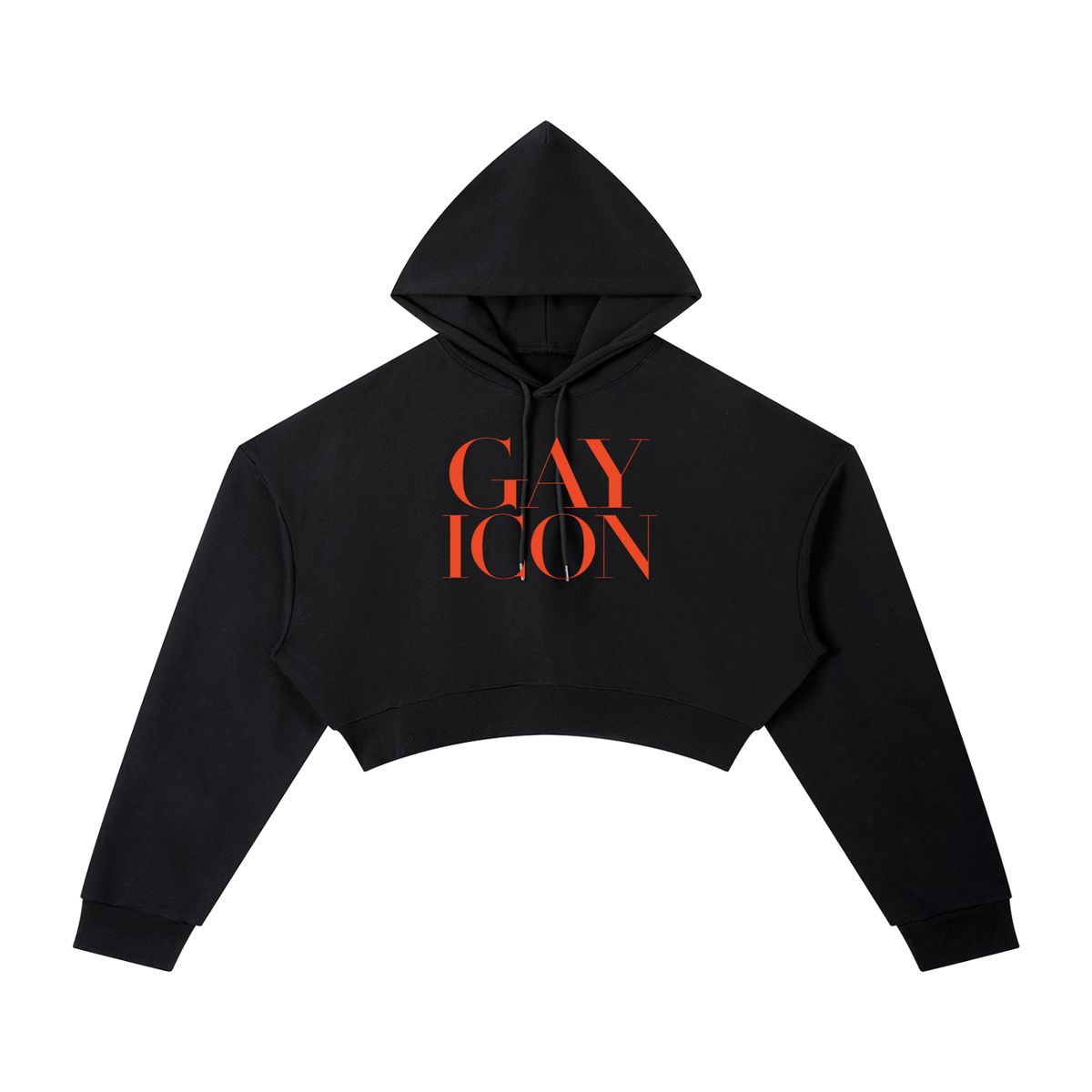 Women's Cropped Hoodie Red Logo