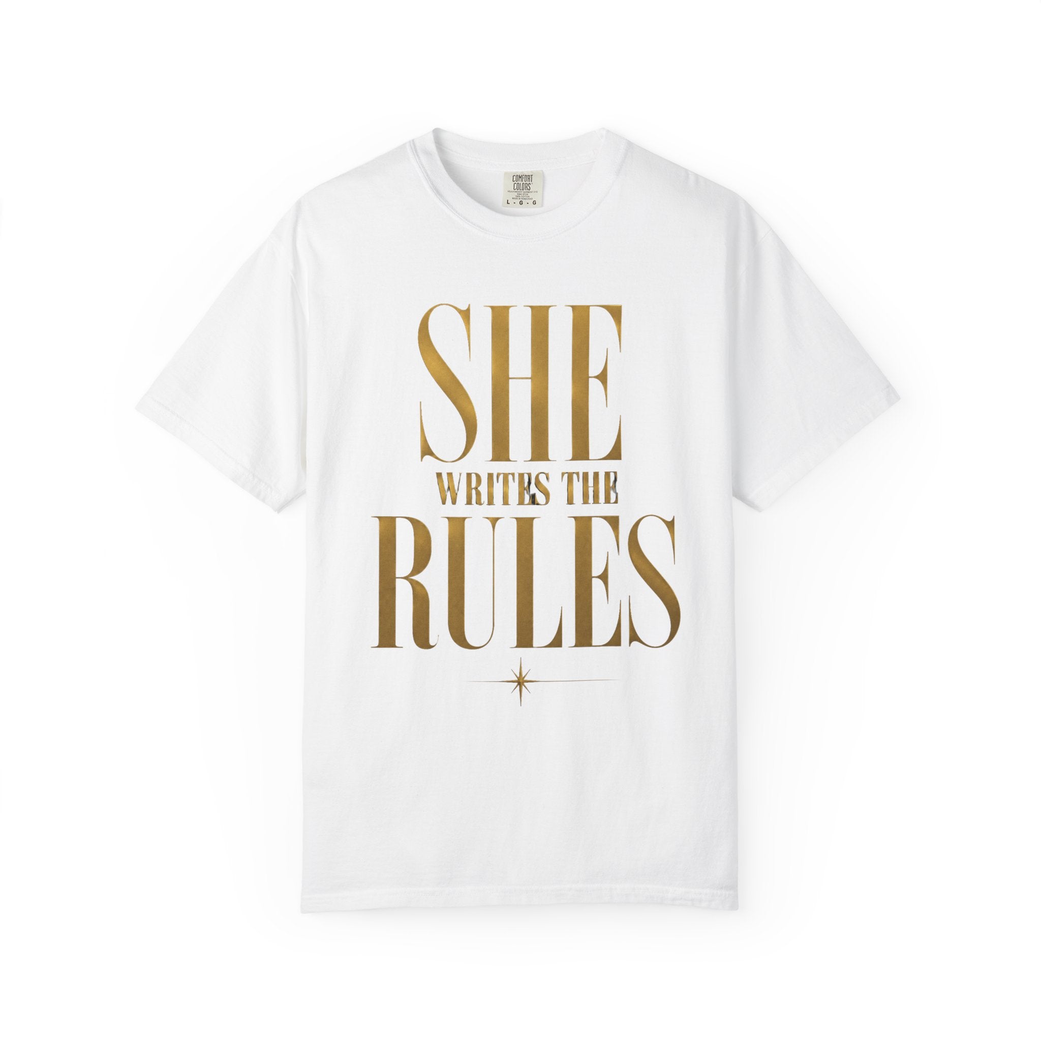 Crewneck Relaxed Fit Tee Shirt | SHE WRITES THE RULES | CONVERSATION COLLECTION