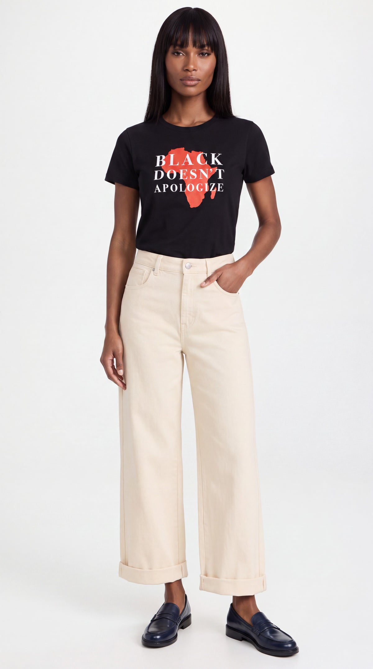 Women's Slim Fit Crewneck Tee | BLACK DOESN'T APOLOGIZE