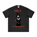 Earth Tone Heavyweight Tee — DIVA IN PROGRESS | Noir Aesthetic Streetwear