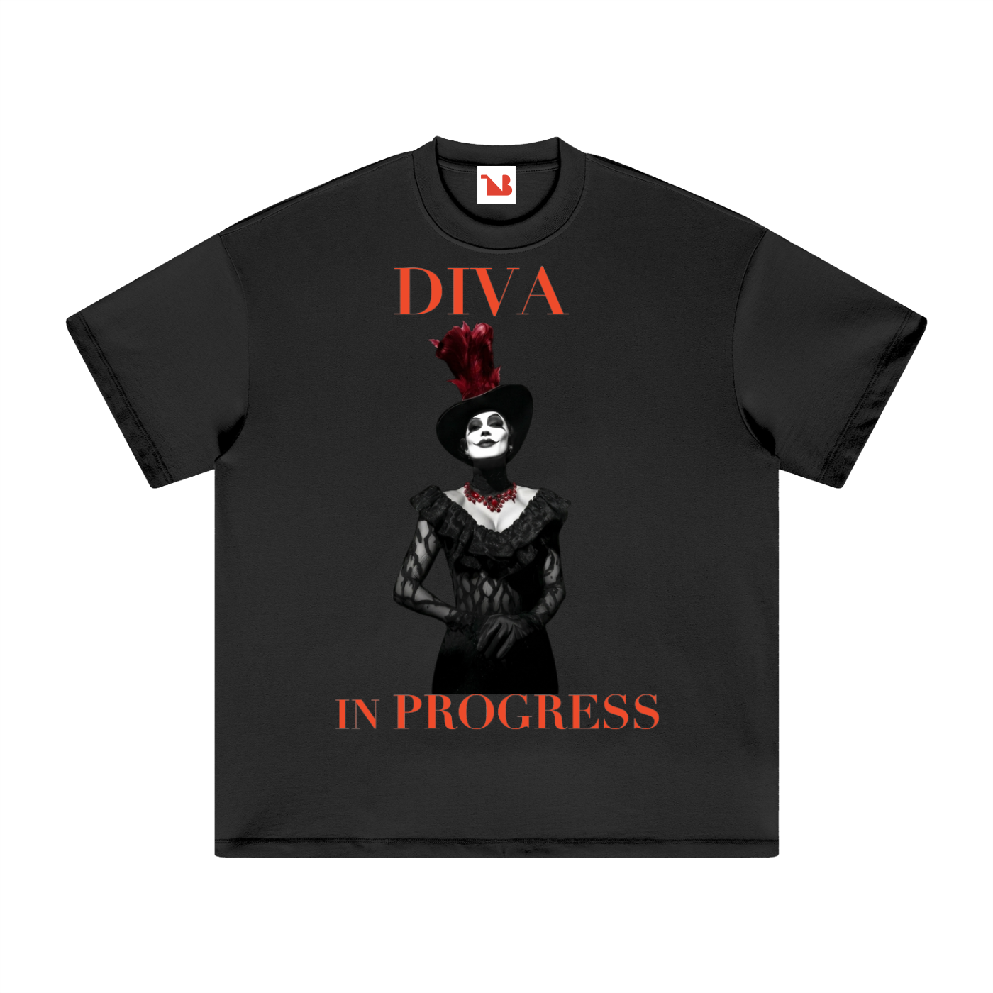 Earth Tone Heavyweight Tee — DIVA IN PROGRESS | Noir Aesthetic Streetwear