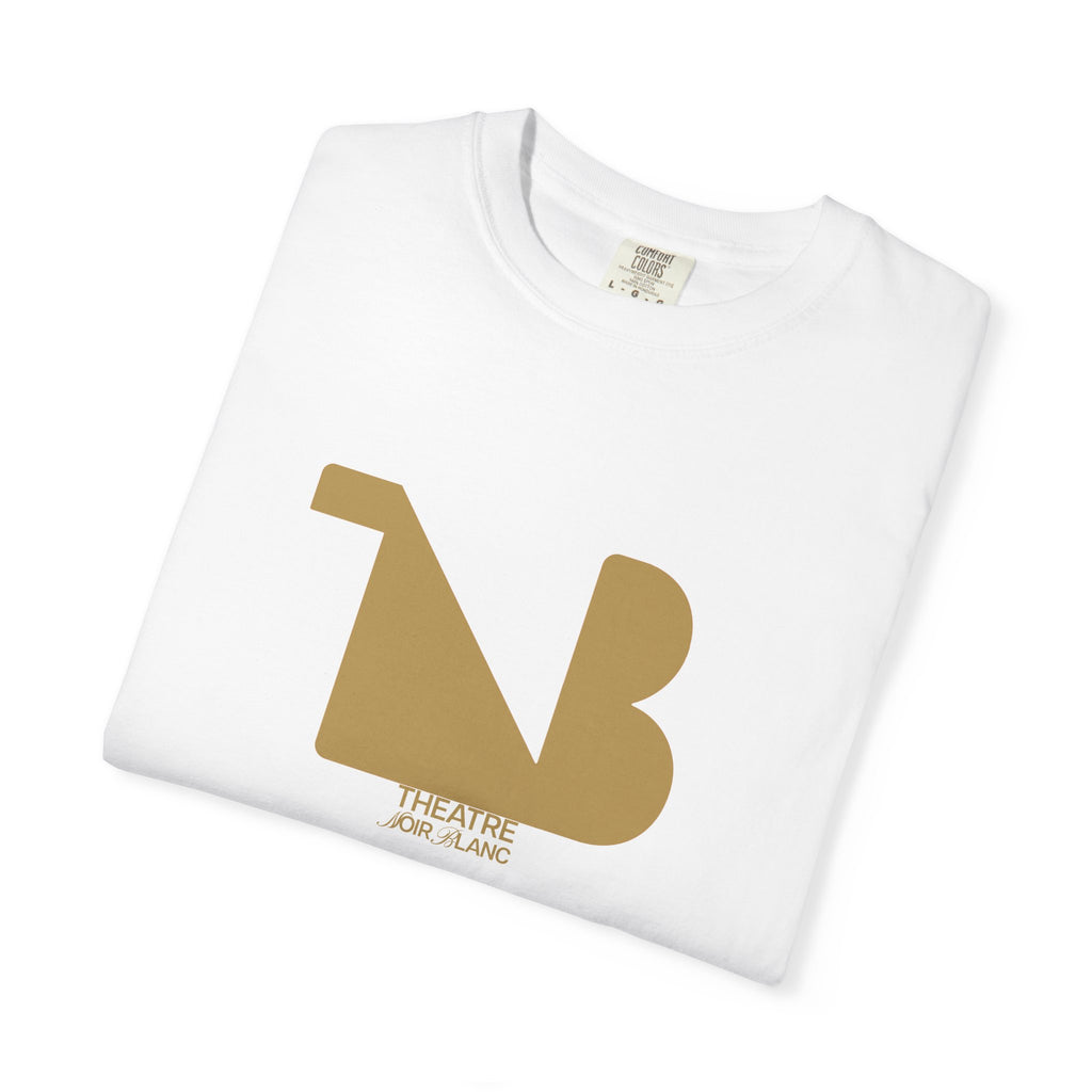 Crewneck Relaxed Fit Tee Shirts | THEATRE NOIR BLANC | Gold Logo