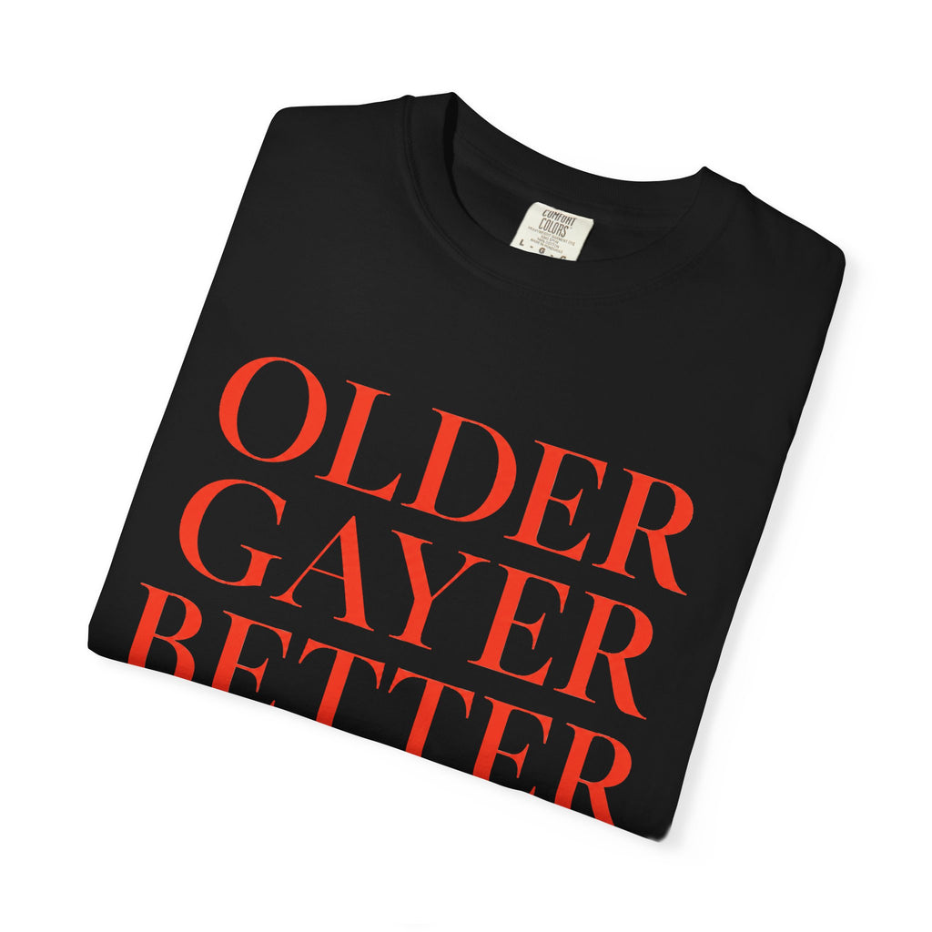 Rundhals-T-Shirt in lockerer Passform | ÄLTER SCHWULER BESSER | GAY ICON KOLLEKTION