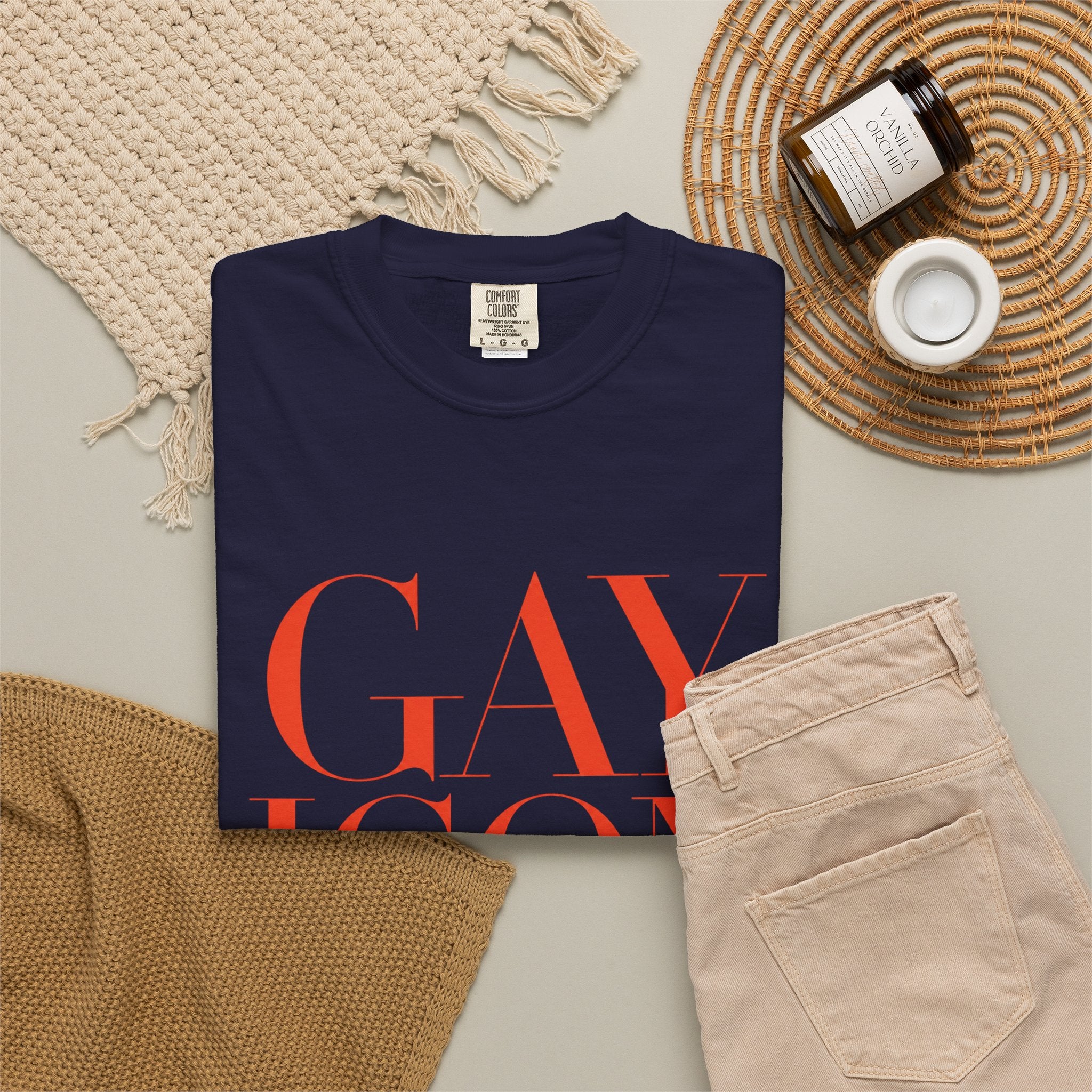 Crewneck Relaxed Fit Tee Shirt | GAY ICON | GAY ICON COLLECTION