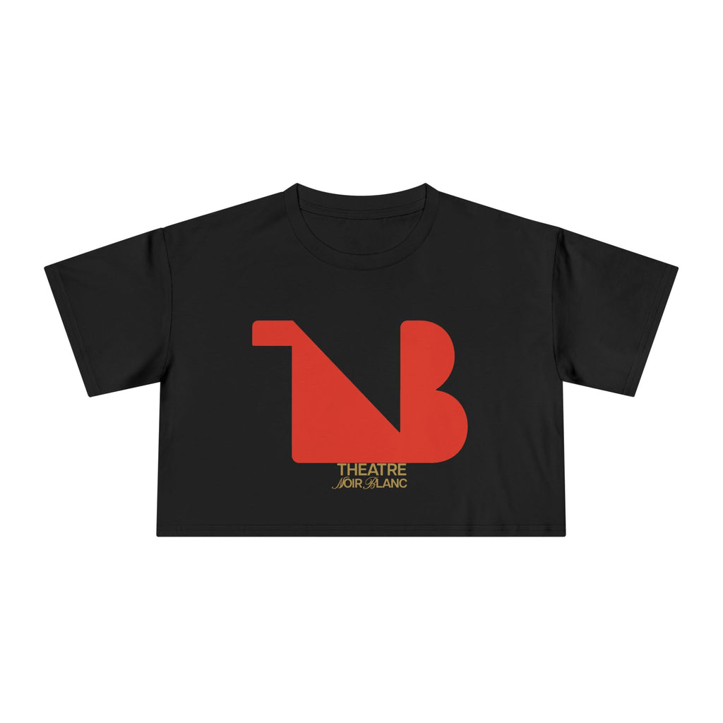 Women's Crewneck Cropped Signature Tee THEATRE NOIR BLANC - Red Logo