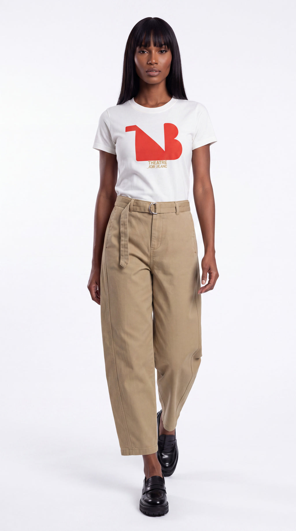 Women's Slim Fit Crewneck Tee Red Logo