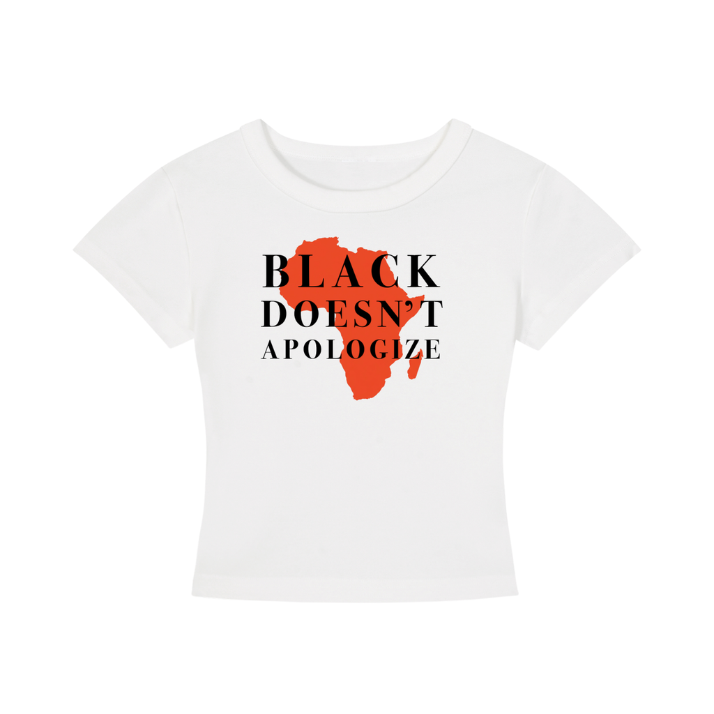 Women's Cropped Crewneck Tee | BLACK DOESN'T APOLOGIZE