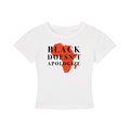 Women's Cropped Crewneck Tee | BLACK DOESN'T APOLOGIZE