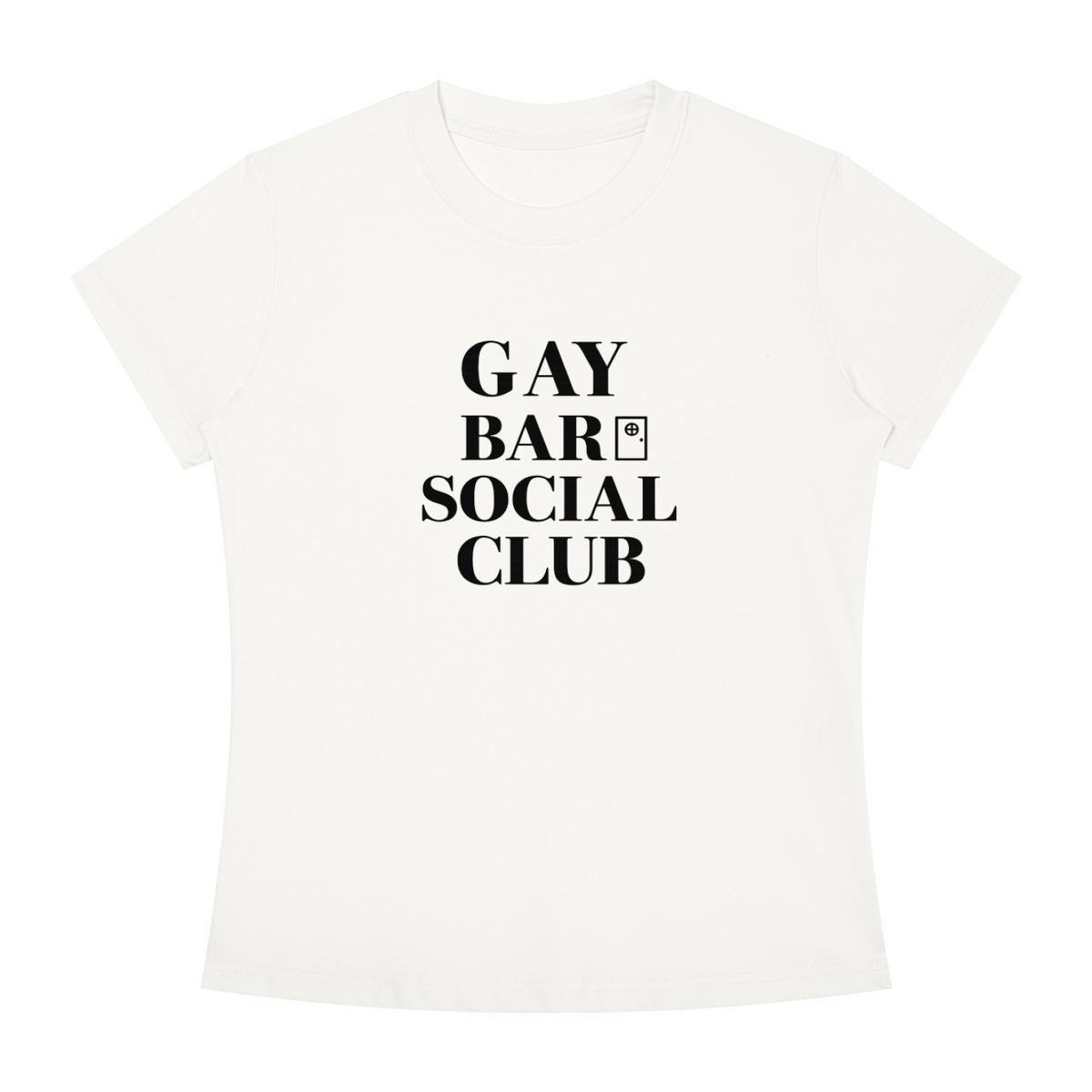 Women's Slim Fit Crewneck T-Shirt | GAY BAR SOCIA CLUB