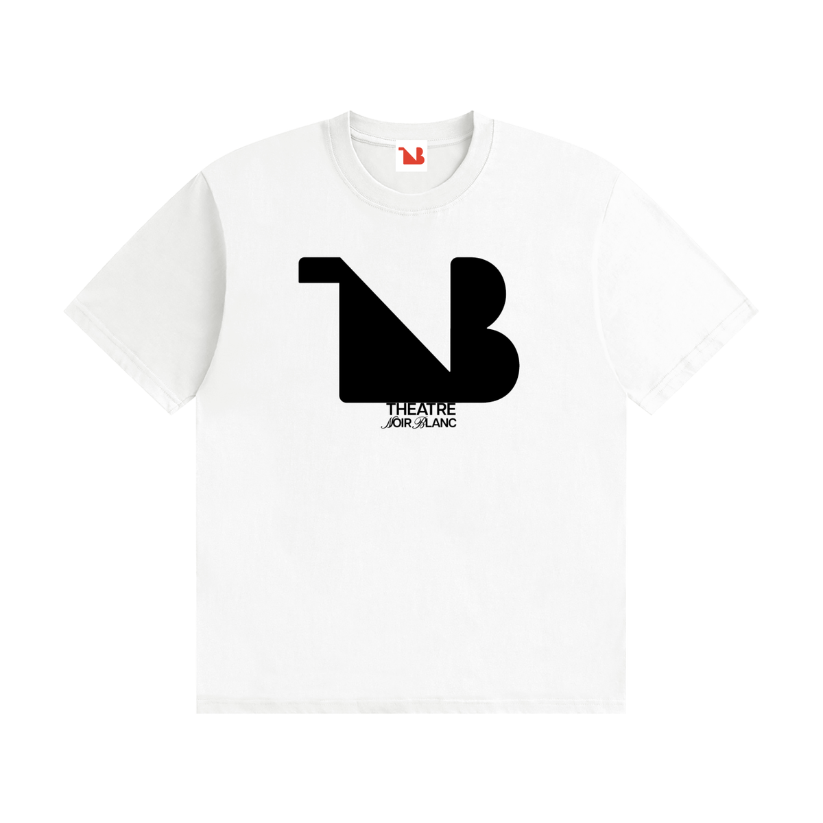 Unisex Seamless 100% Cotton Tee Black Logo