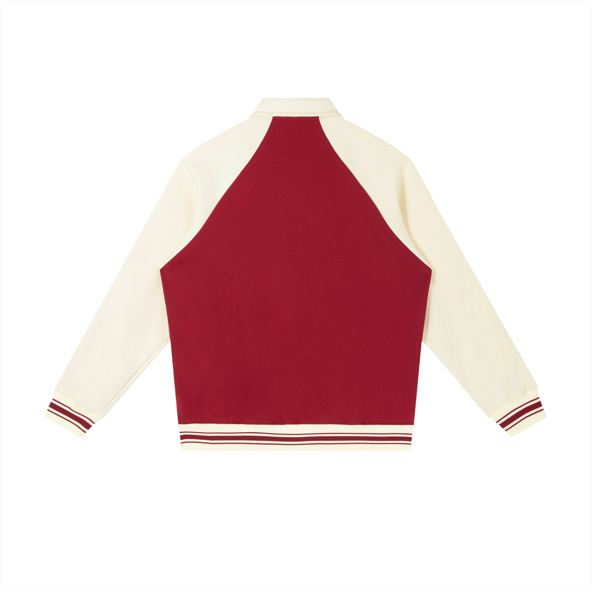 Unisex Contrast Raglan Sleeve Baseball Jacket