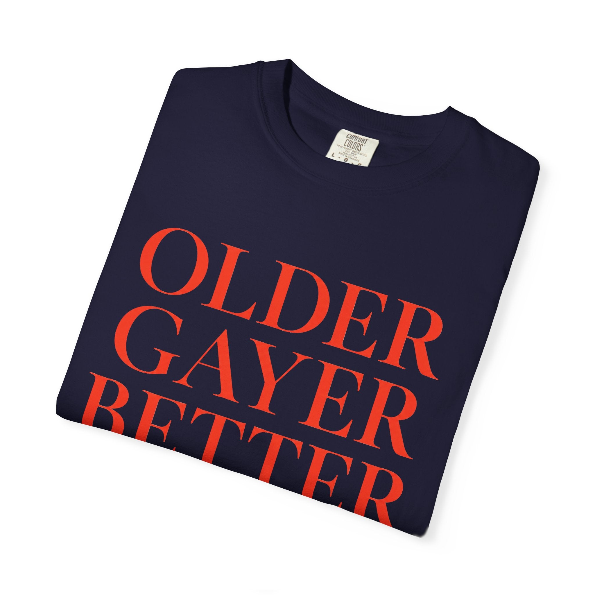 Rundhals-T-Shirt in lockerer Passform | ÄLTER SCHWULER BESSER | GAY ICON KOLLEKTION