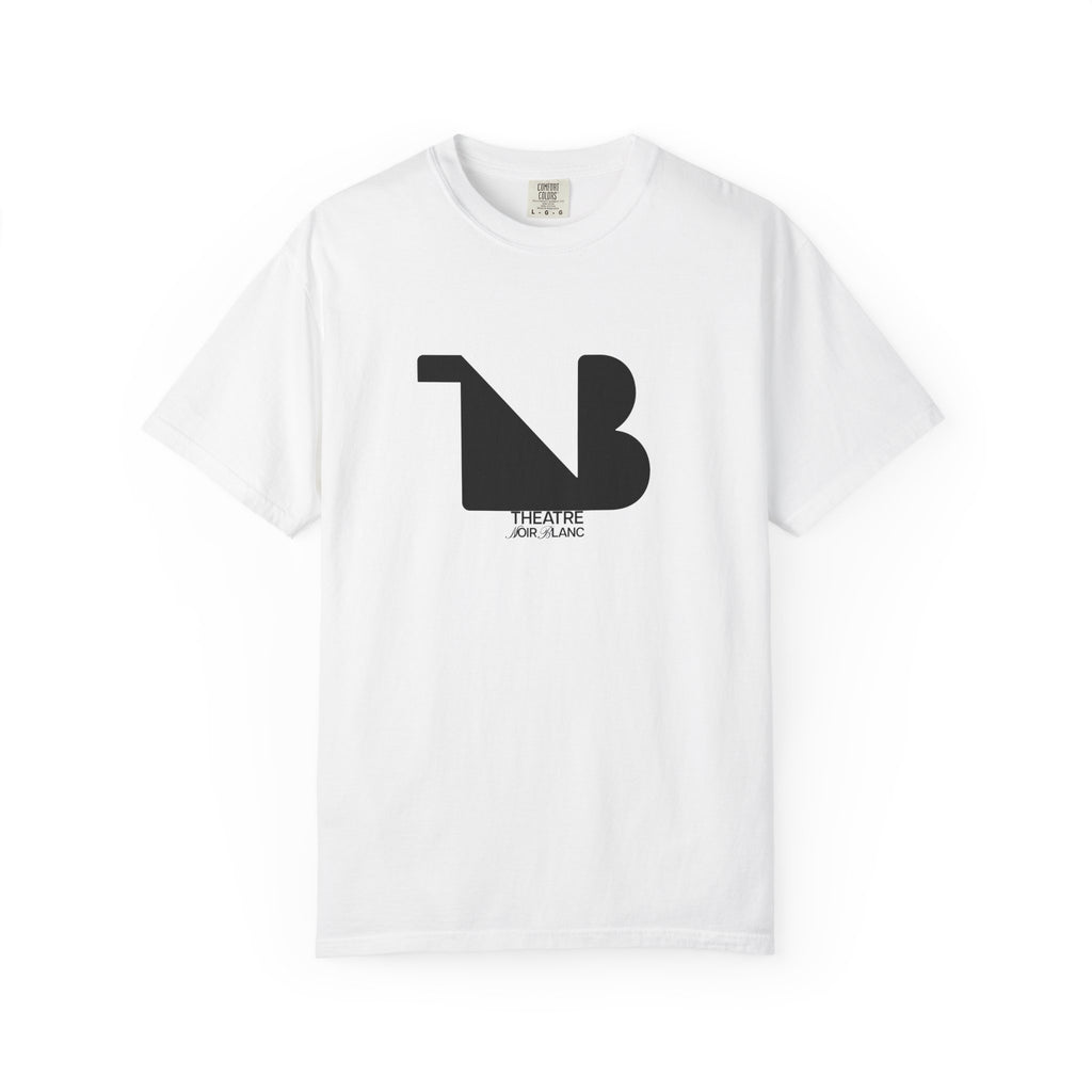 Crewneck Relaxed Fit Tee Shirts | THEATRE NOIR BLANC | Black Logo