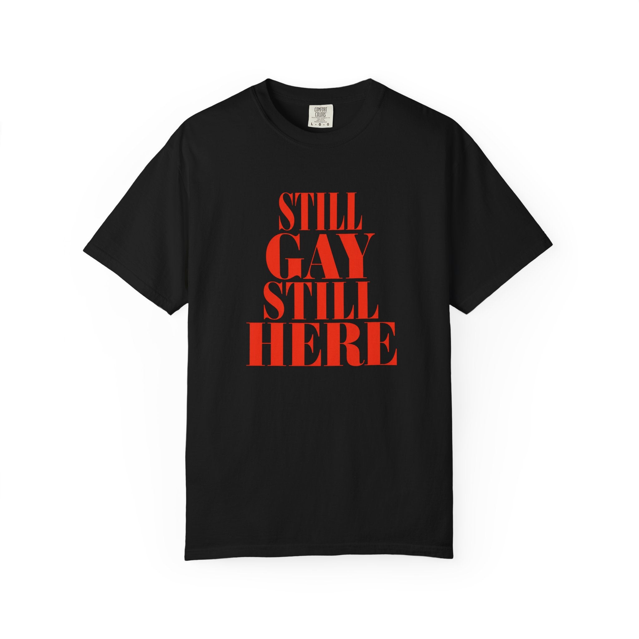 Crewneck Relaxed Fit Tee — STILL GAY STILL HERE | Gay Icon Collection