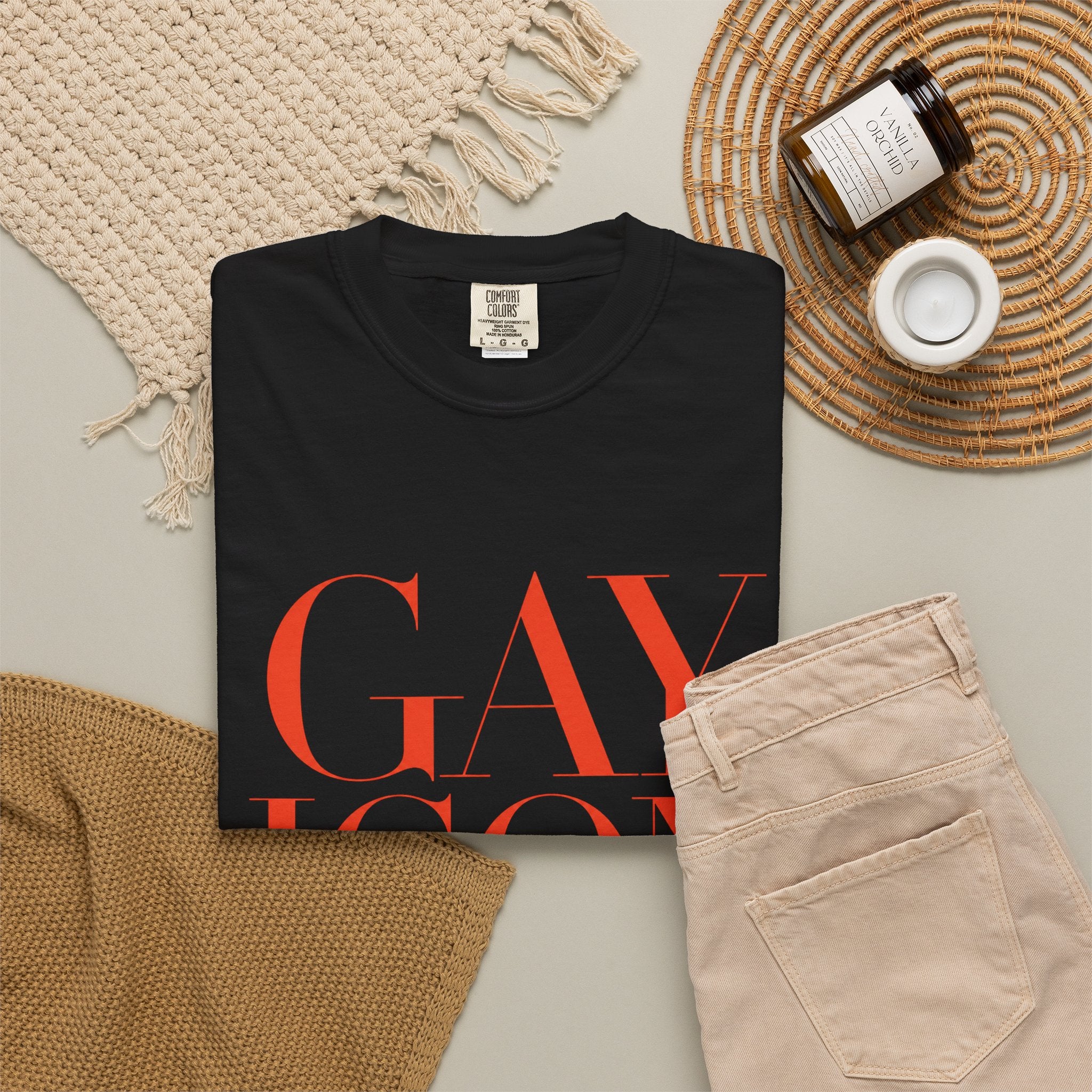 Crewneck Relaxed Fit Tee Shirt | GAY ICON | GAY ICON COLLECTION