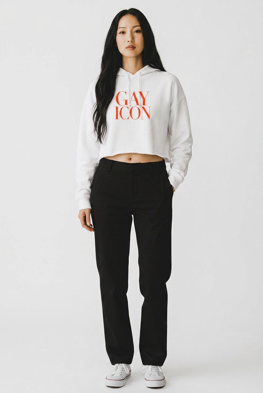 Cropped Women's Hoodie | GAY ICON | GAY ICON COLLECTION